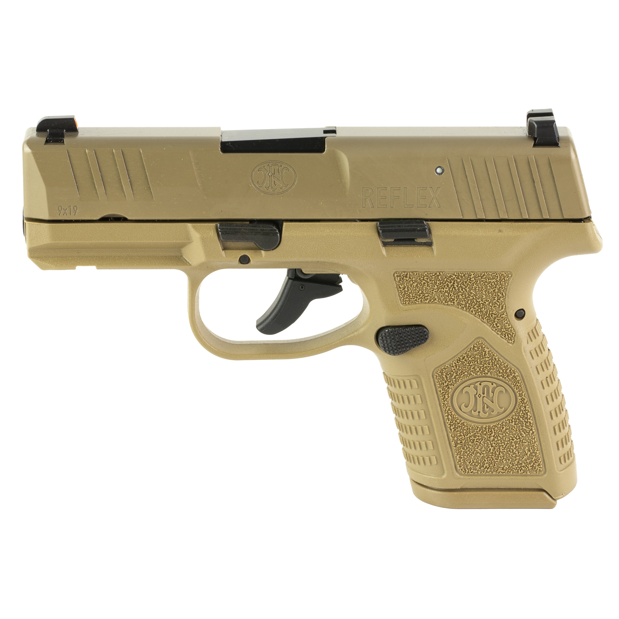 FN Reflex Single Action 3.3″ 9mm 10rd 3 Dot – Flat Dark Earth