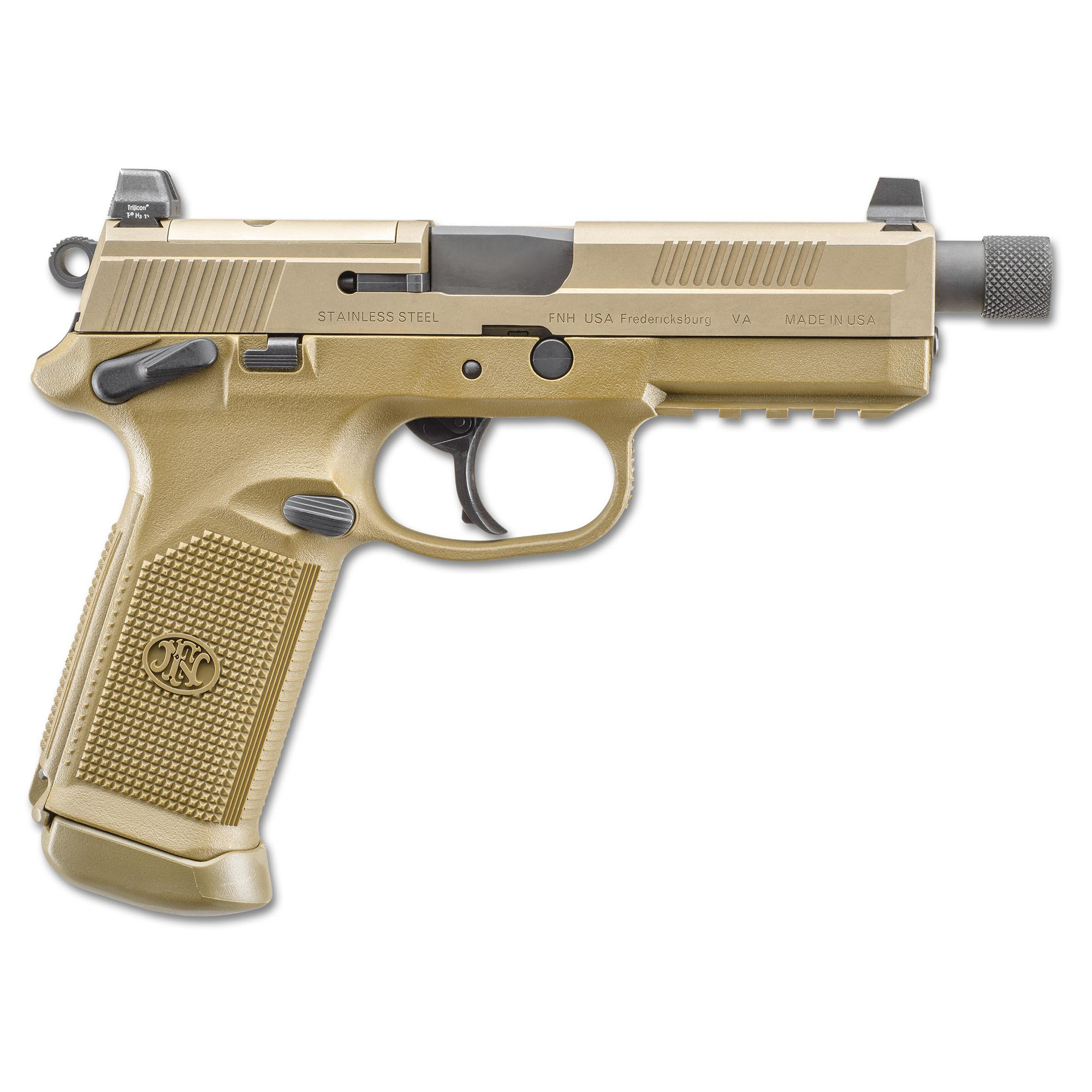 FN FNX-45 Tactical DA/SA 5″ 45 ACP 15rd Night Sights – Flat Dark Earth