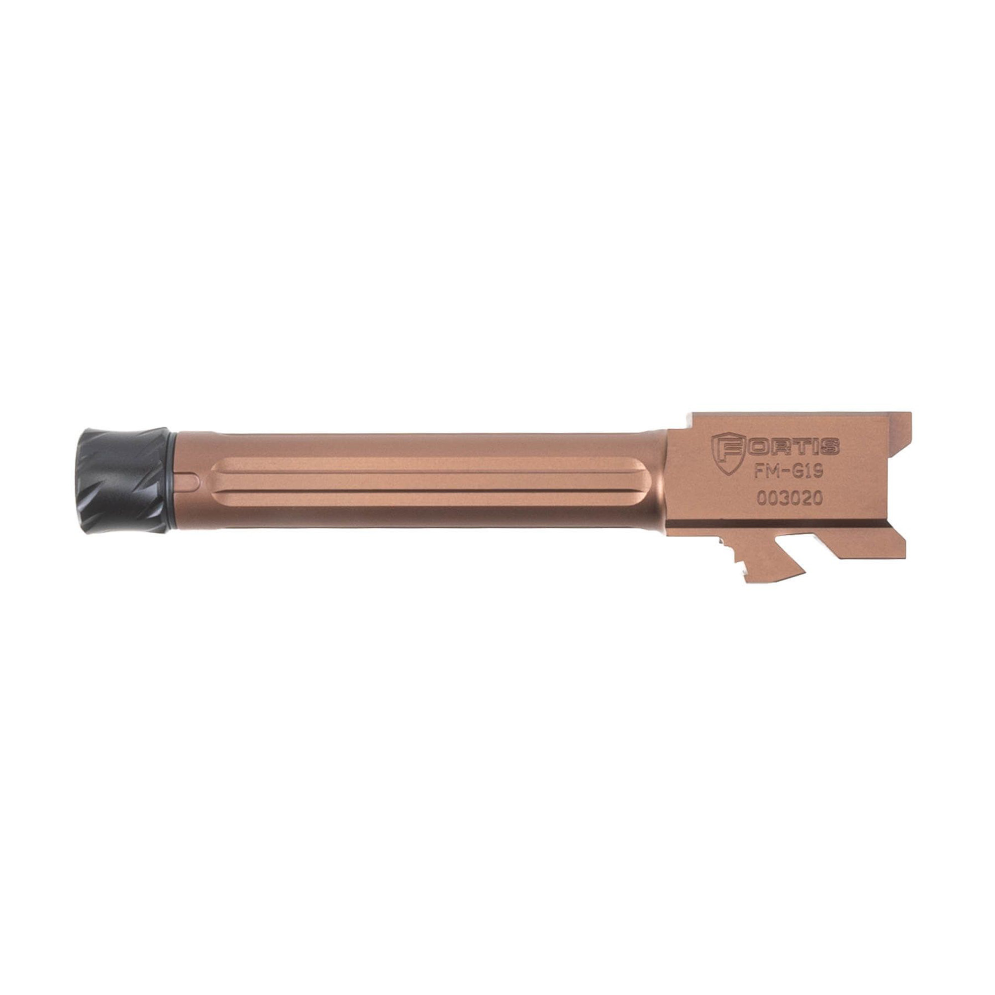 Fortis Glock 19 Match Grade Barrel 9mm 4″ Threaded – Copper