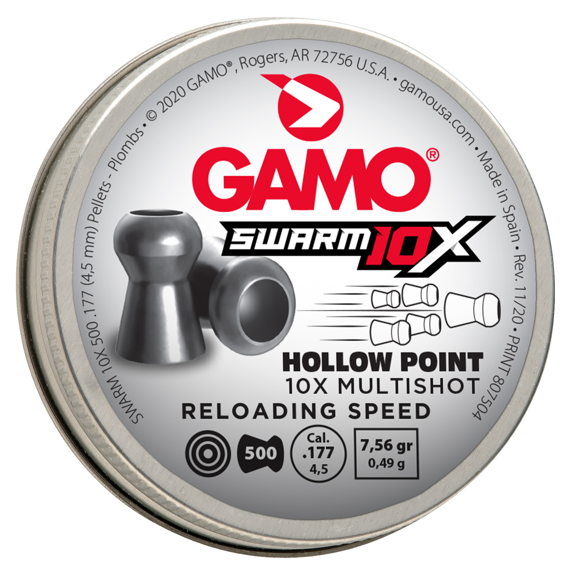 Gamo Swarm 10X .177 Pellet Pellets – 500/Pack