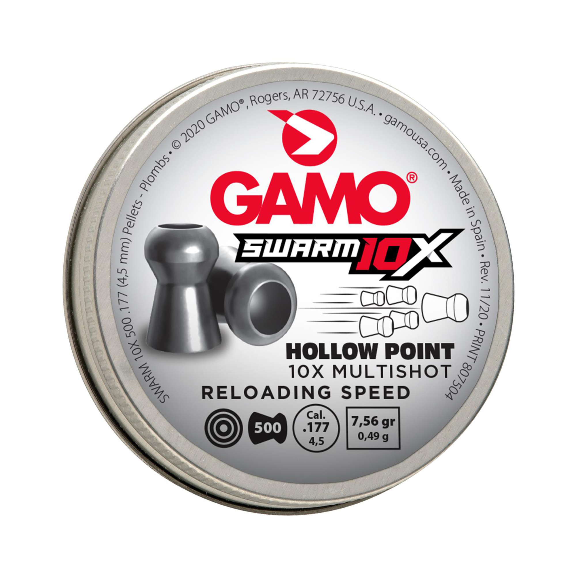 Gamo Swarm 10X .22 Pellet Pellets – 250/Pack