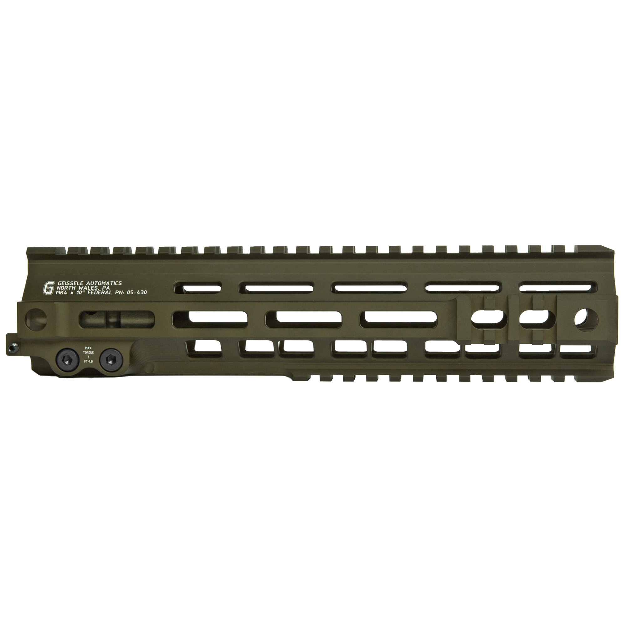 Geissele Super Modular MK4 Federal AR-15 M-LOK Rail – 10″ – OD Green