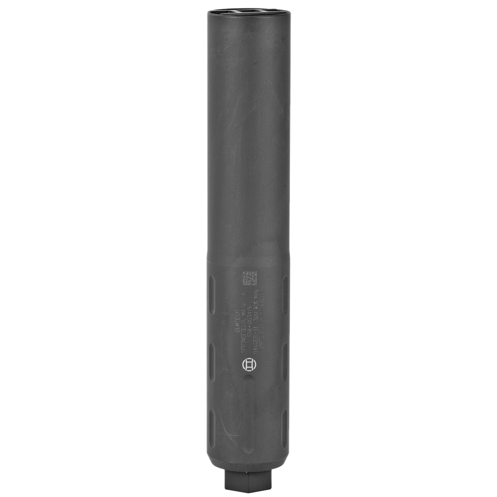 Gemtech DAGGER II Suppressor 8.86 300 Winchester Magnum Titanium – Black