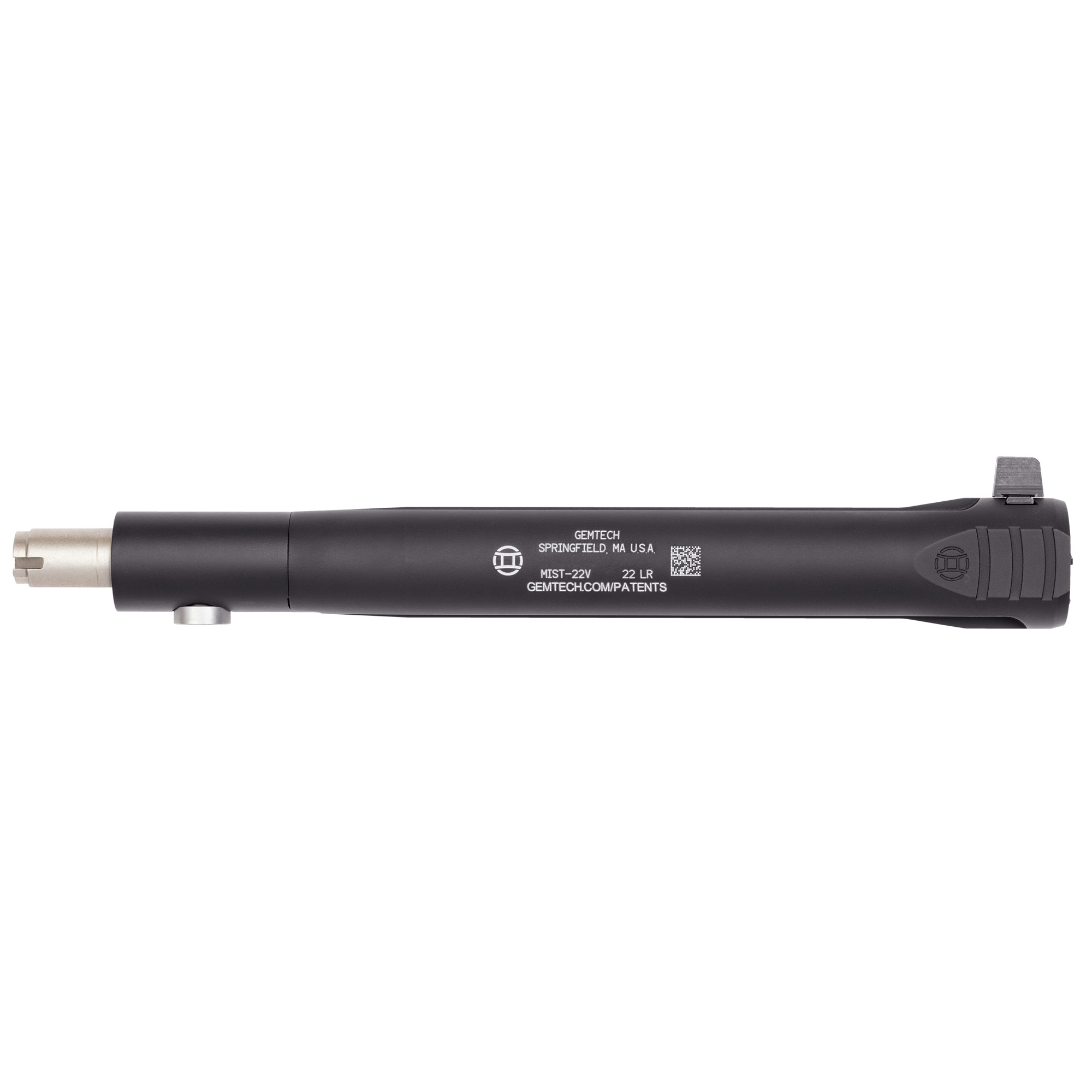 Gemtech Mist-22V Suppressor 3″ 22 LR Dovetail 17-4PH Stainless Steel – Black