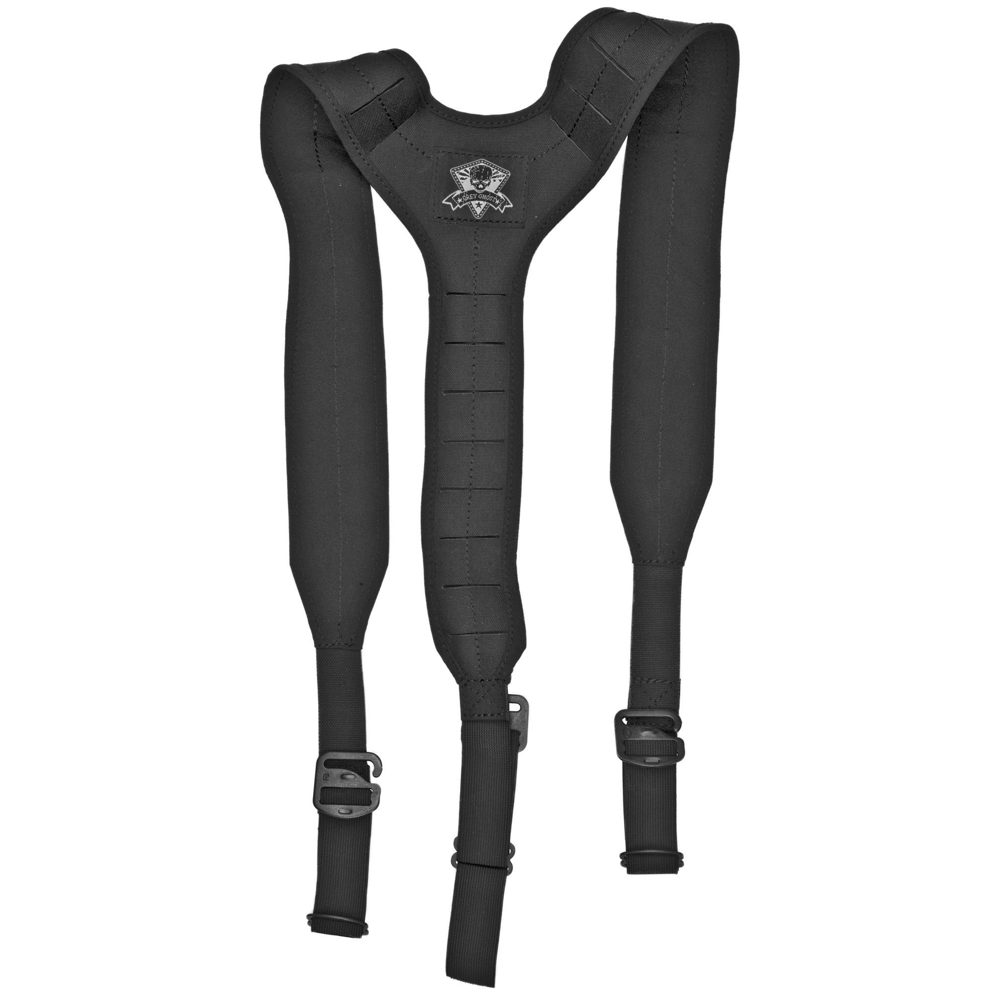 Grey Ghost Gear UGF 3 Point Suspenders Hypalon Harness – Black