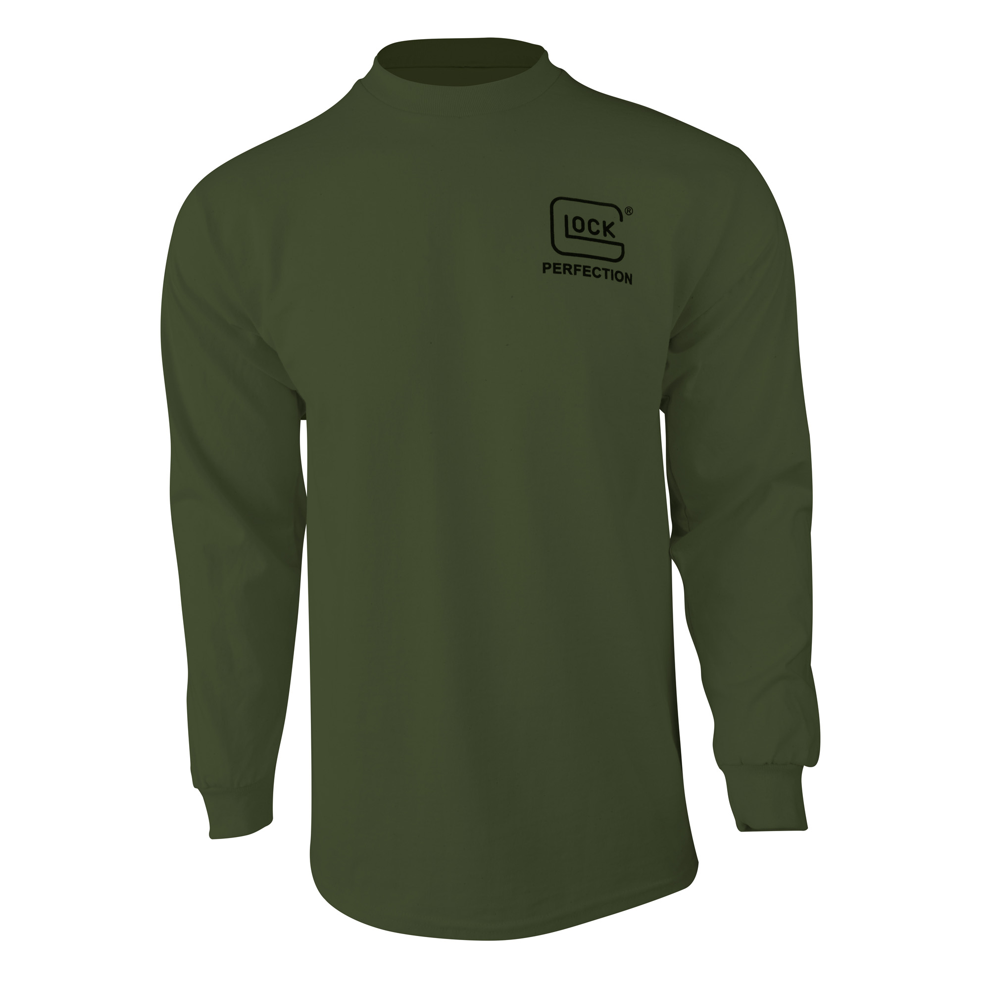 Glock OEM Born in Austria Long Sleeve Cotton T-Shirt Large – Olive Drab Green