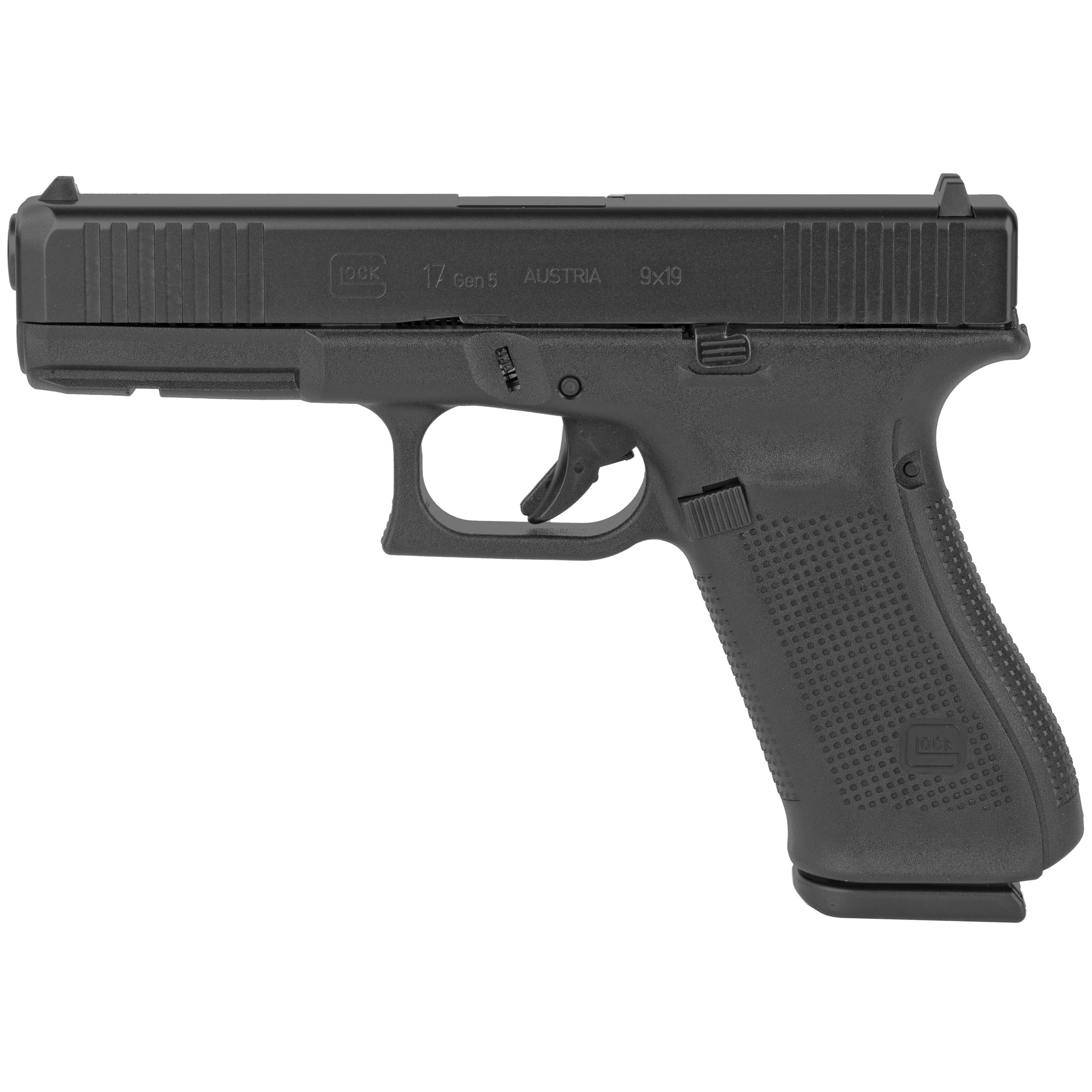 Glock 17 Gen5 Striker Fired 4.49″ 9mm 17rd Fixed Sights – Black