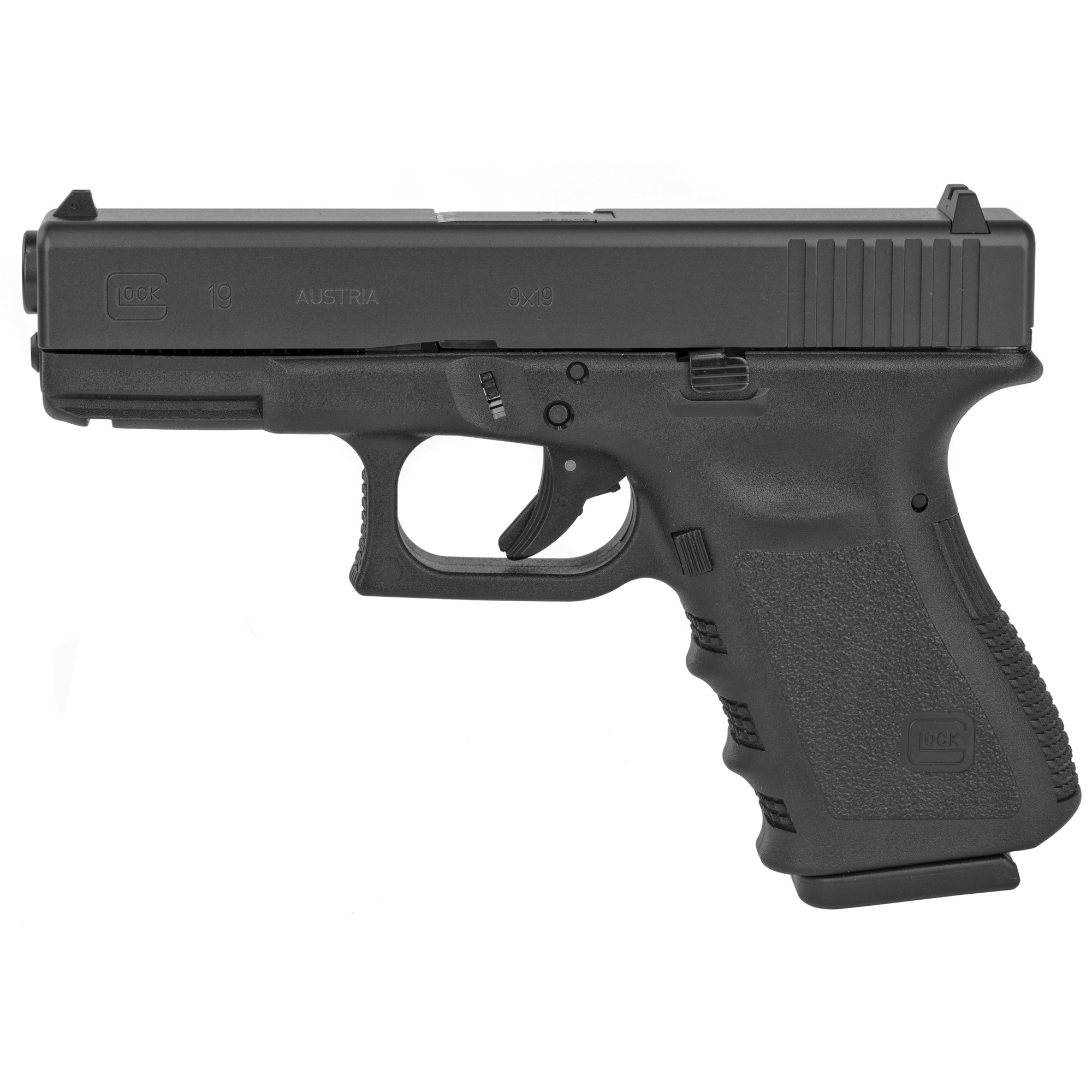 Glock 19 Gen3 Striker Fired 4.02″ 9mm 15rd Fixed Sights – Black