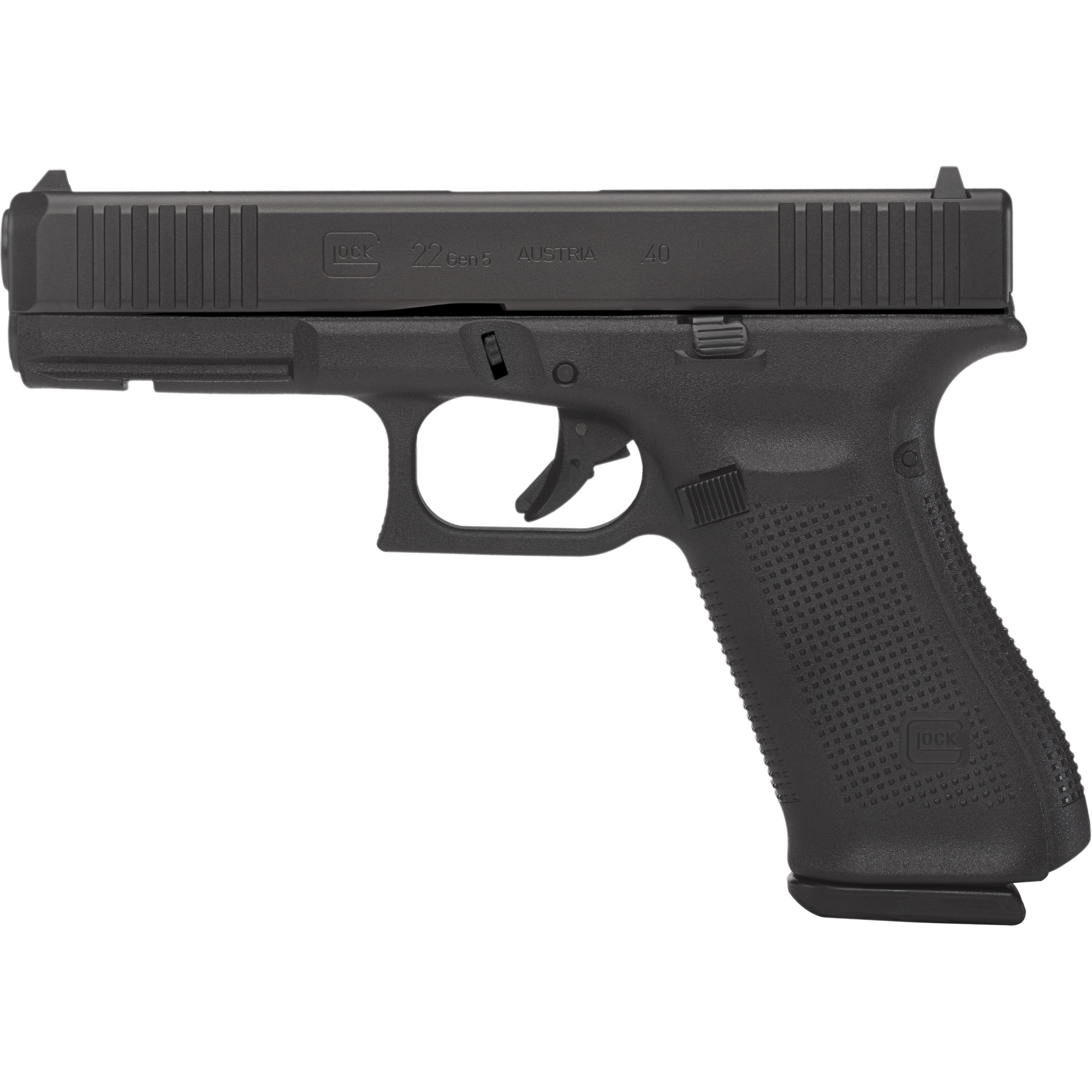 Glock 22 Gen5 Striker Fired 4.49″ 40 S&W 15rd Fixed Sights – Black