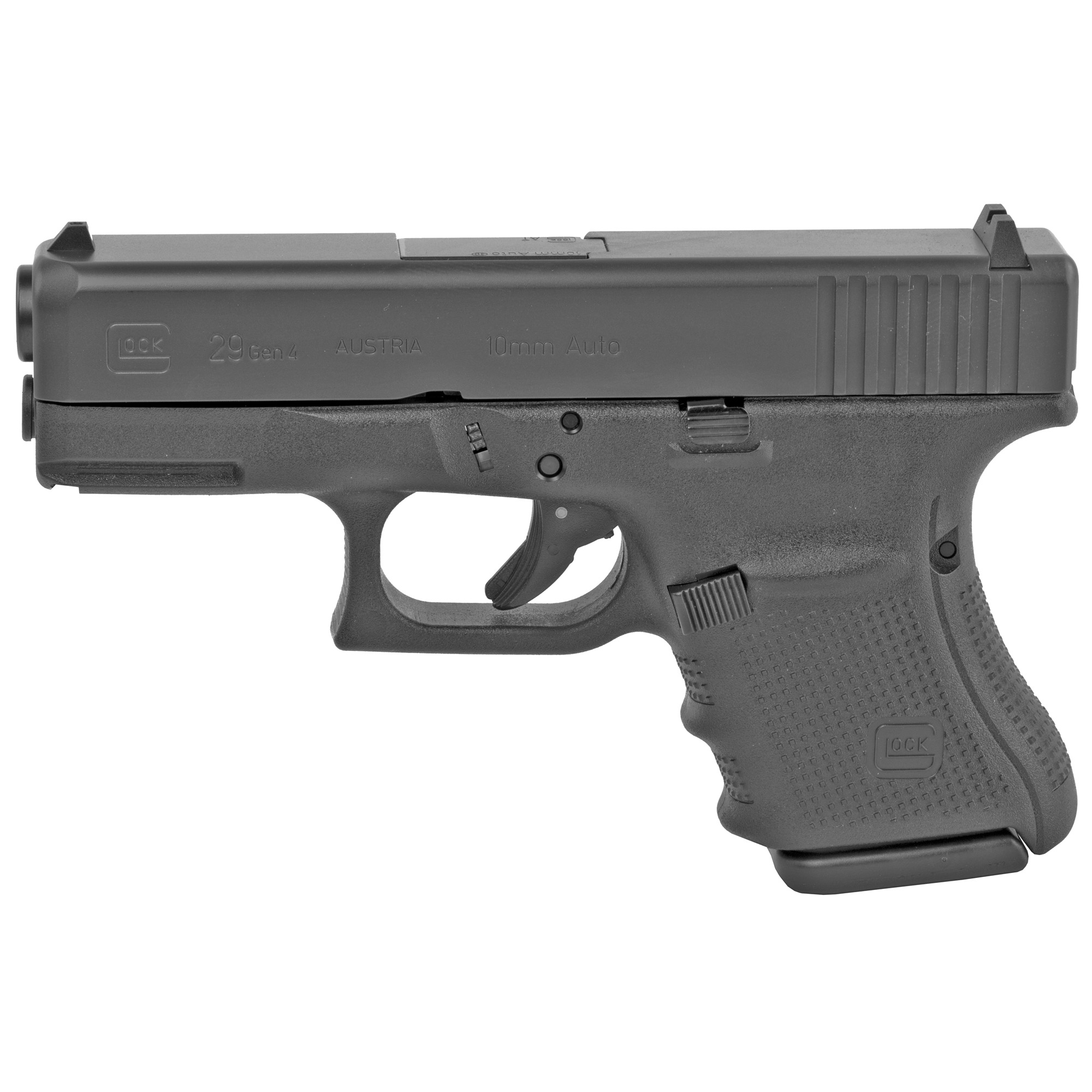 Glock 29 Gen4 Striker Fired 3.78″ 10mm 10rd Fixed Sights – Black