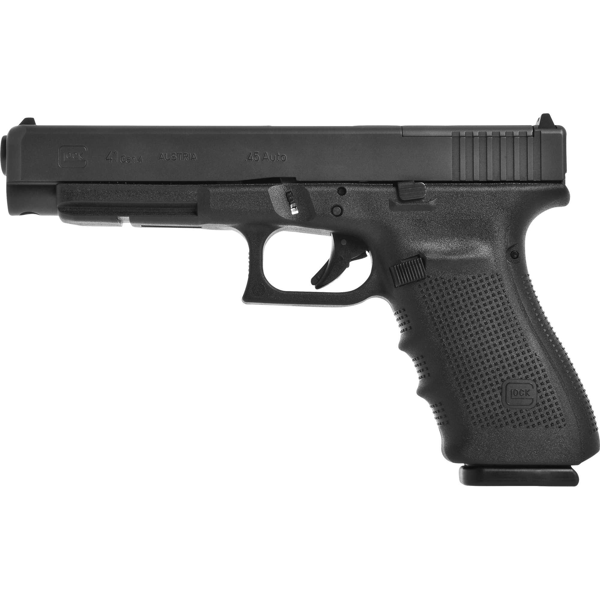 Glock 41 Gen4 Striker Fired 5.31″ 45 ACP 13rd Adjustable Sights – Black