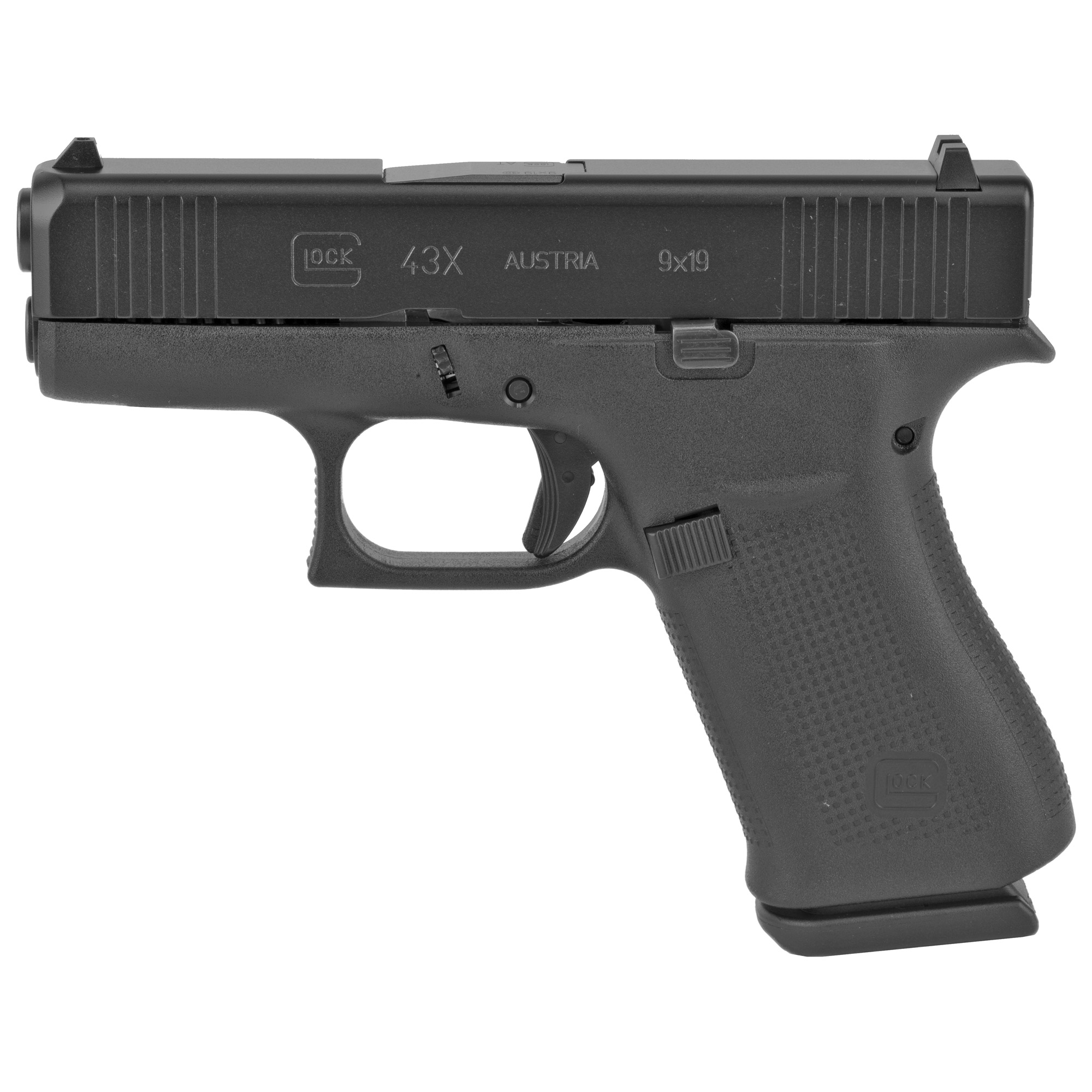 Glock 43X Striker Fired 3.41″ 9mm 10rd Fixed Sights – Black