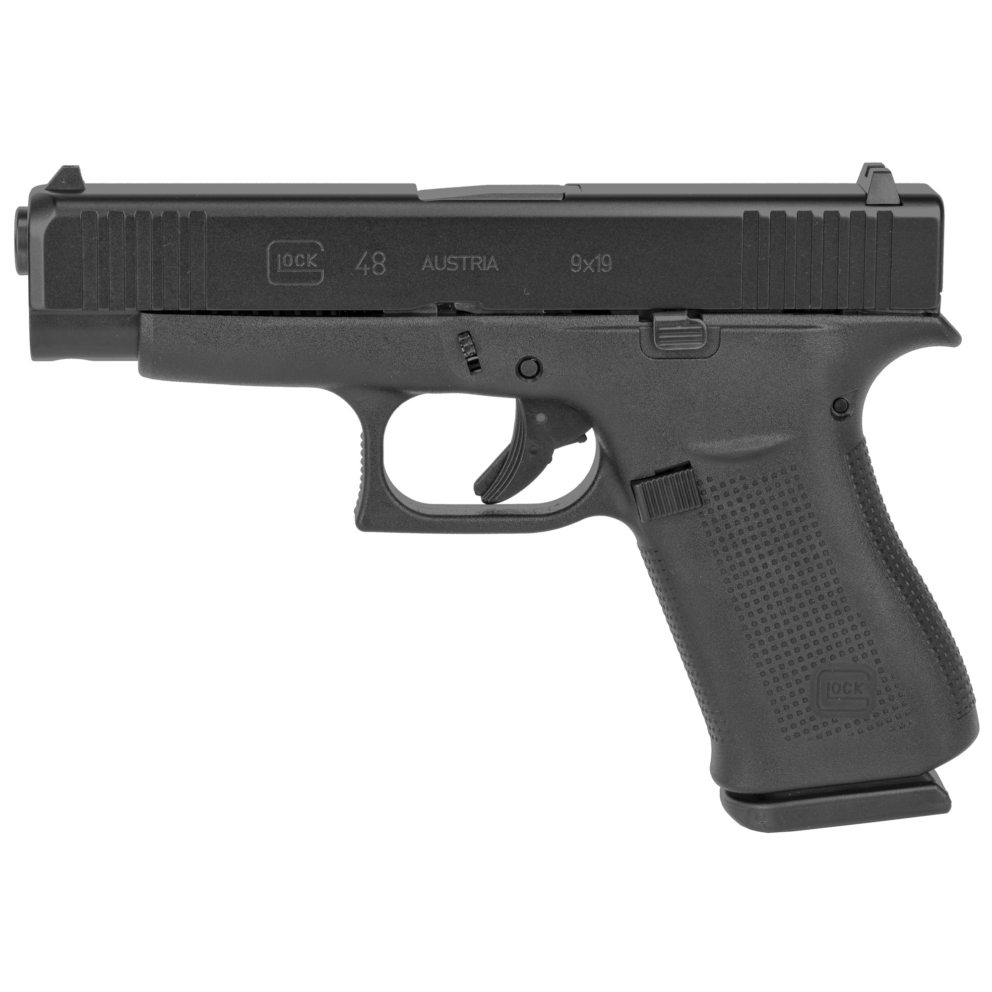 Glock 48 Striker Fired 4.17″ 9mm 10rd Fixed Sights – Black