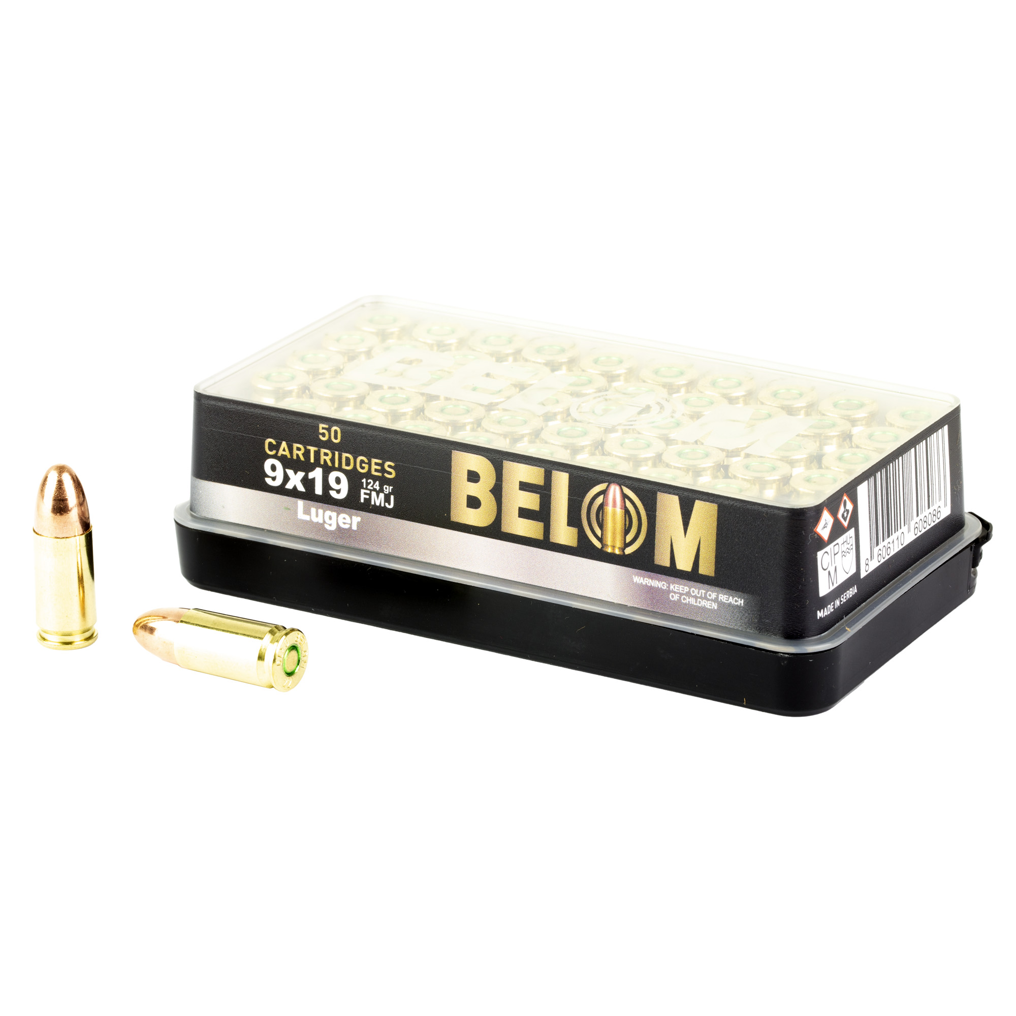 Belom 9mm 124gr Full Metal Jacket – 50rd