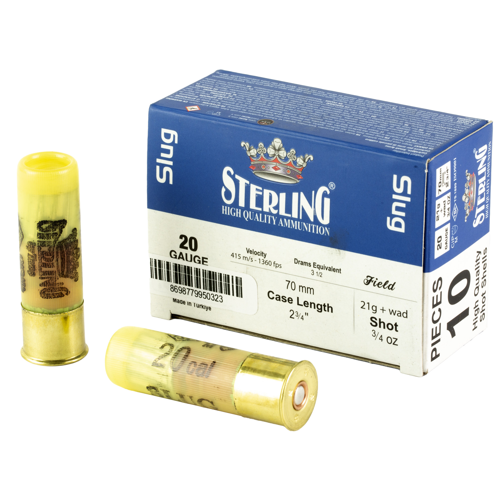 Sterling Big Game Series 20 Gauge 2.75″ Slug – 10rd