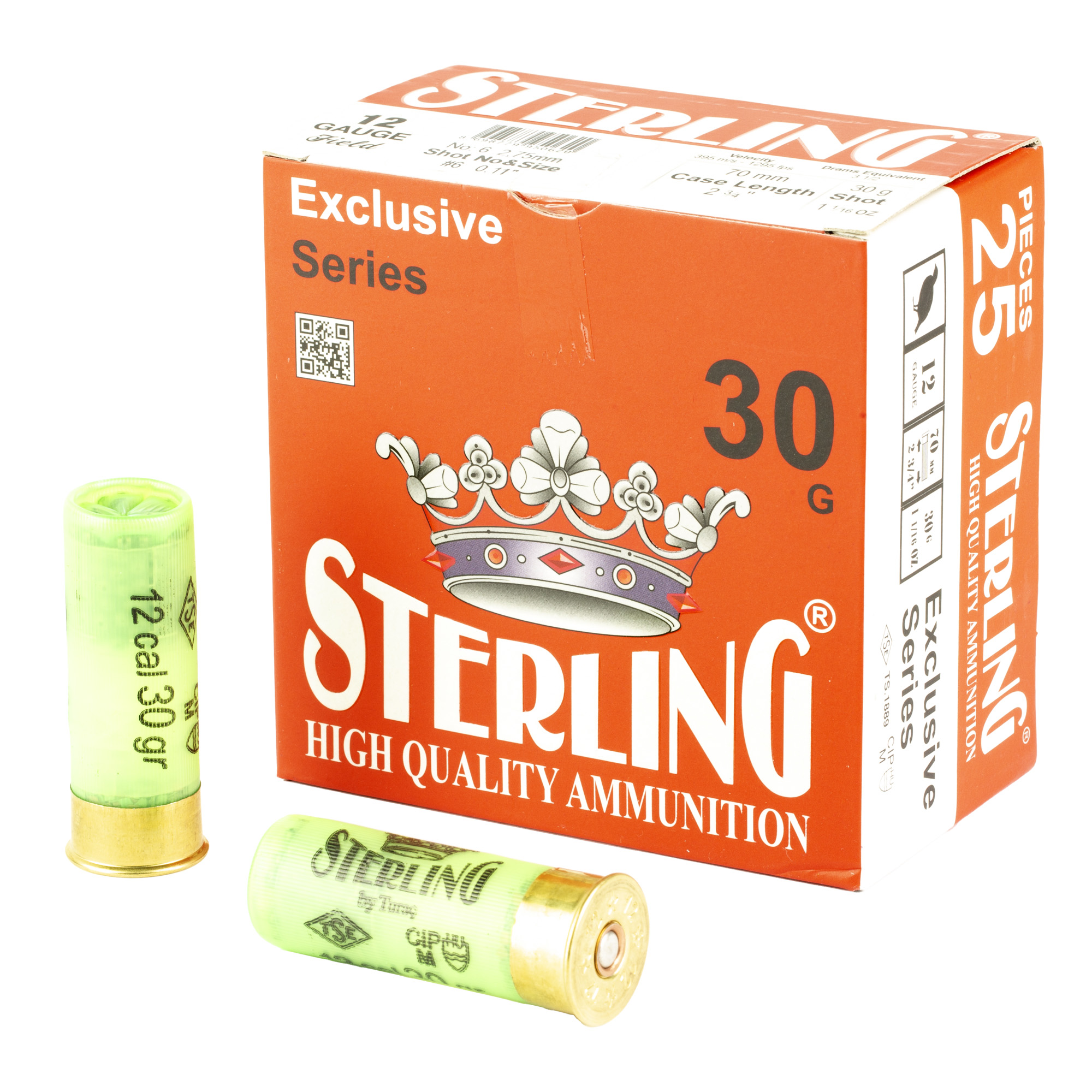 Sterling Exclusive Series 12 Gauge 2.75″ #6 Shot – 25rd