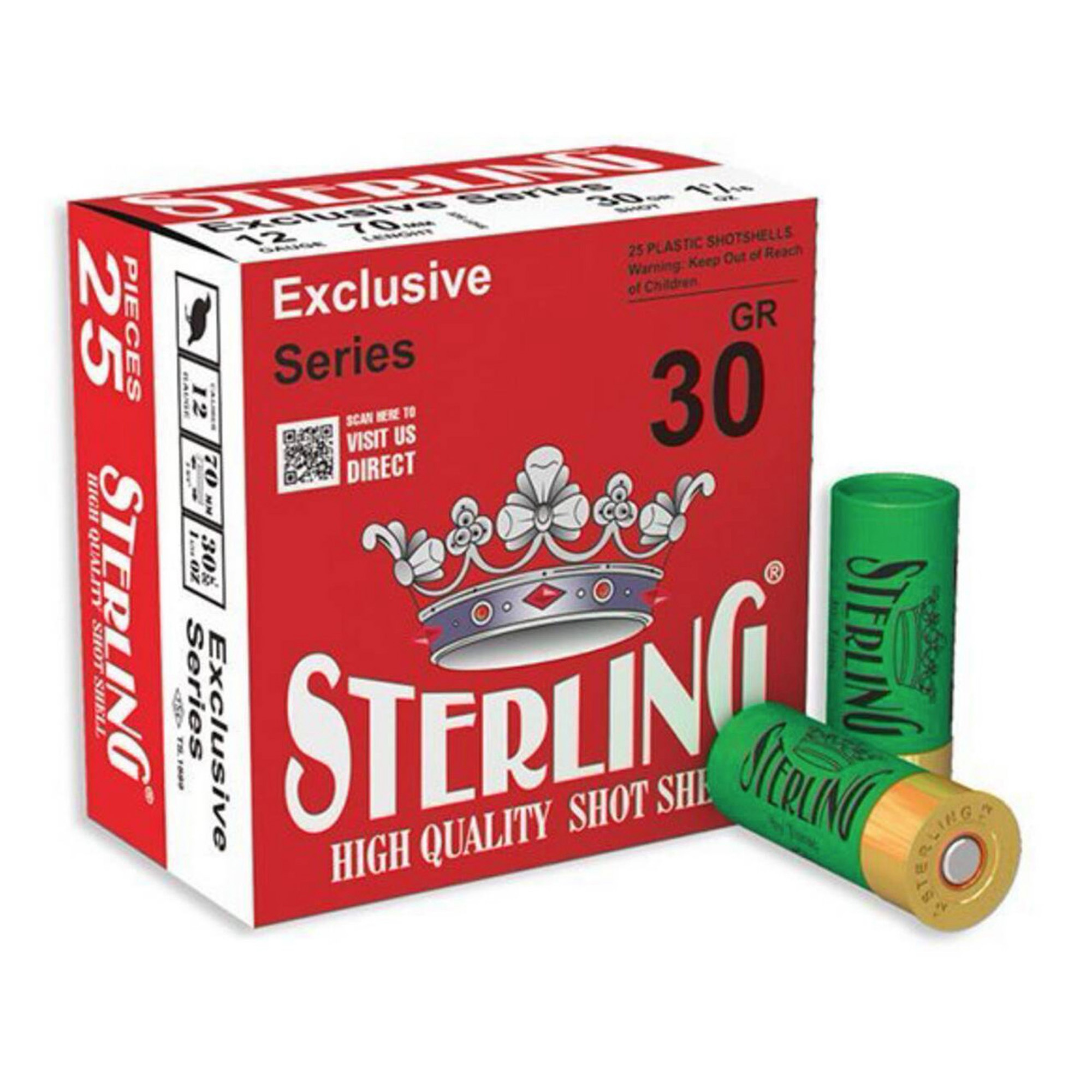 Sterling Exclusive Series 12 Gauge 2.75″ #8 Shot – 25rd