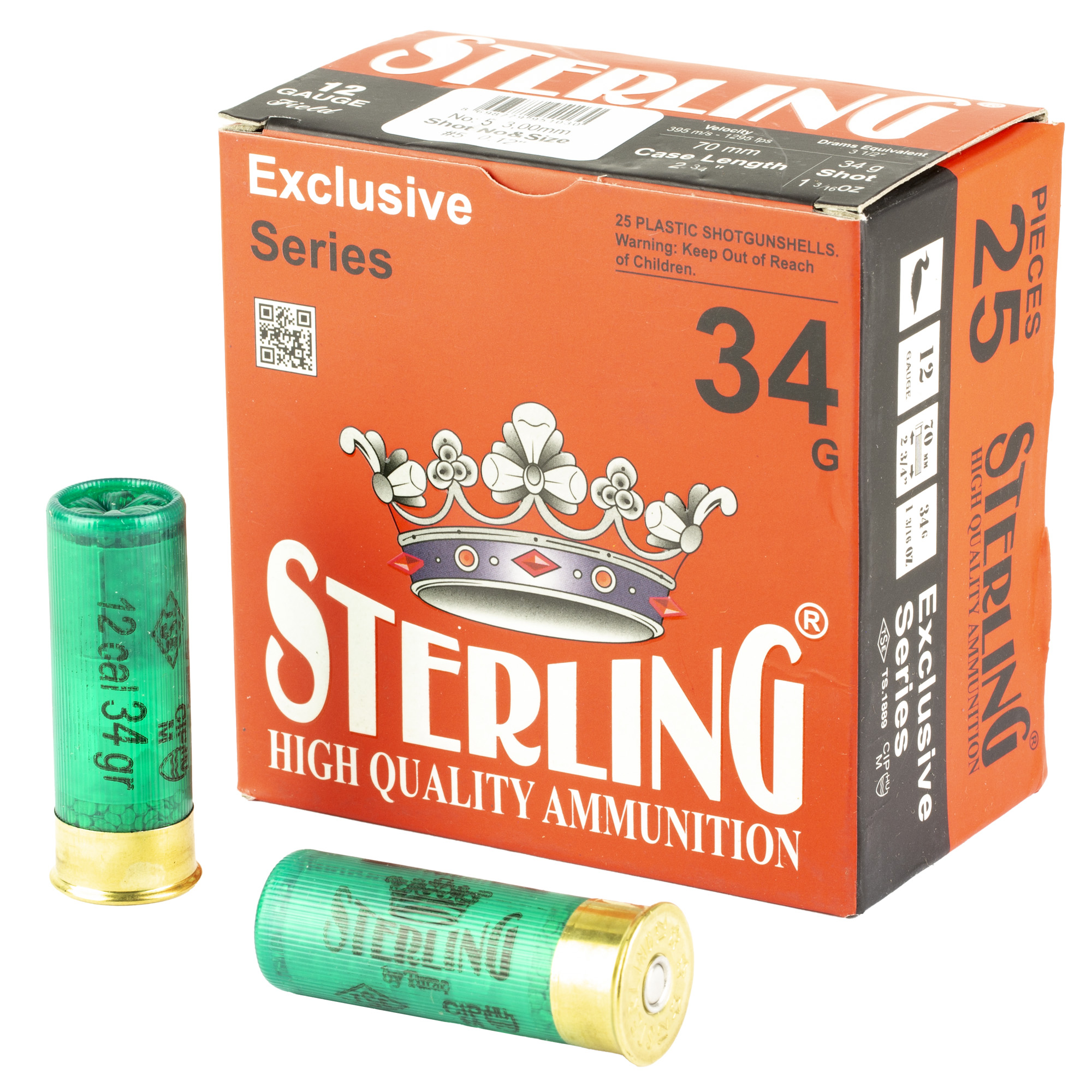 Sterling Exclusive Series 12 Gauge 2.75″ #5 Shot – 25rd