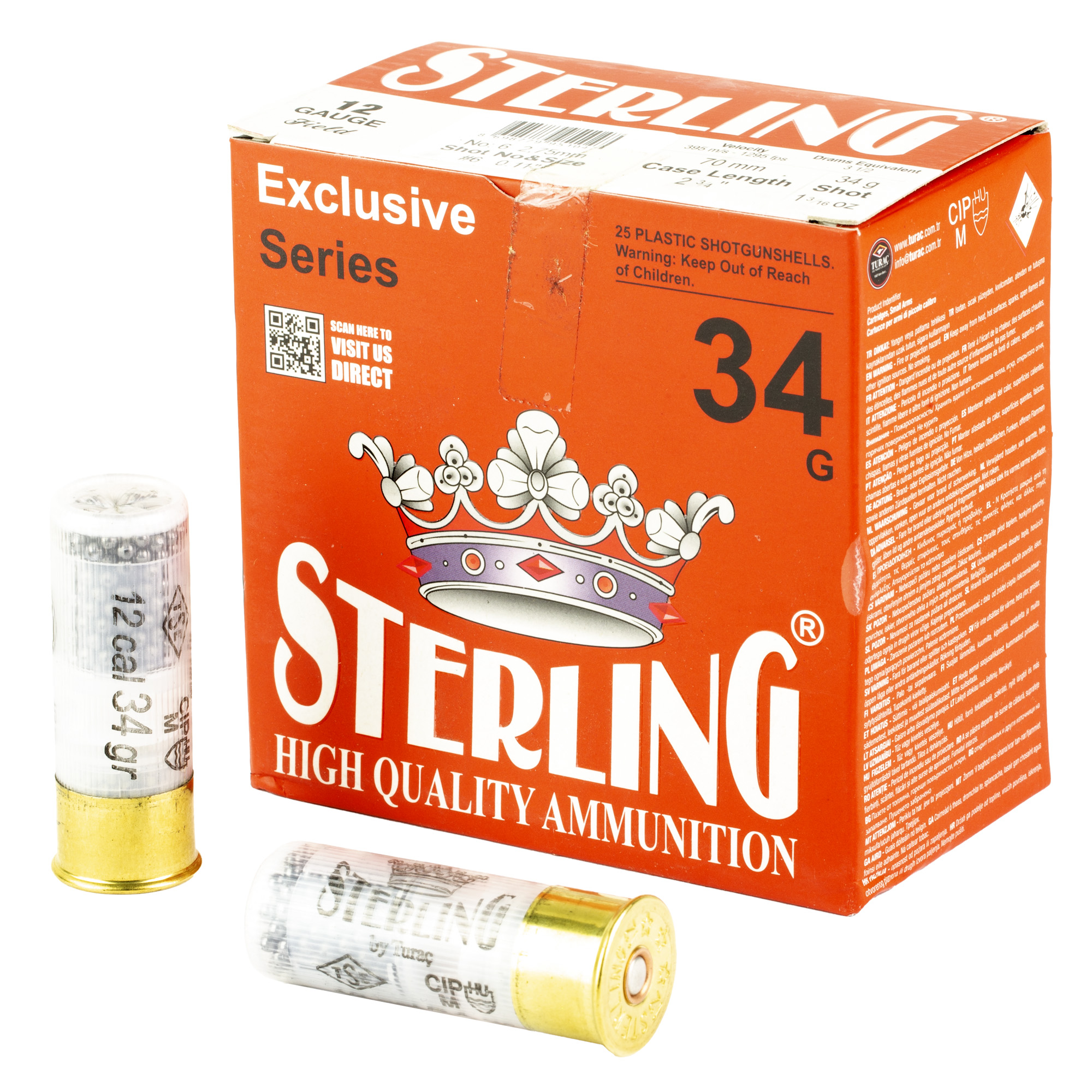 Sterling Exclusive Series 12 Gauge 2.75″ #6 Shot – 25rd