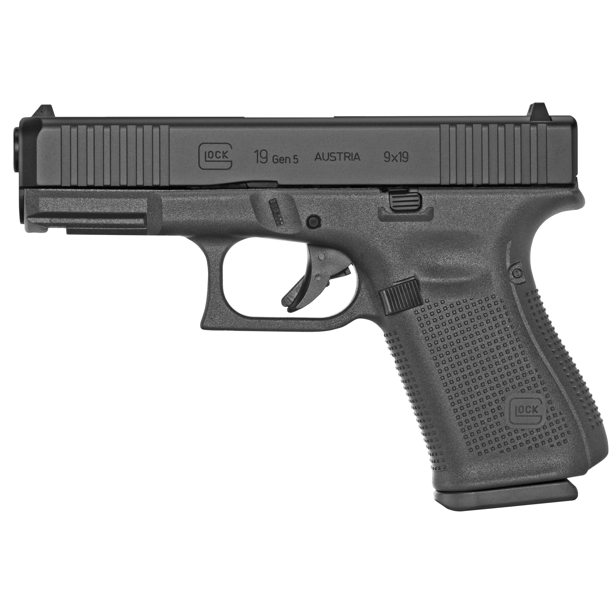 Glock 19 Gen5 Striker Fired 4.02″ 9mm 10rd Fixed Sights – Black