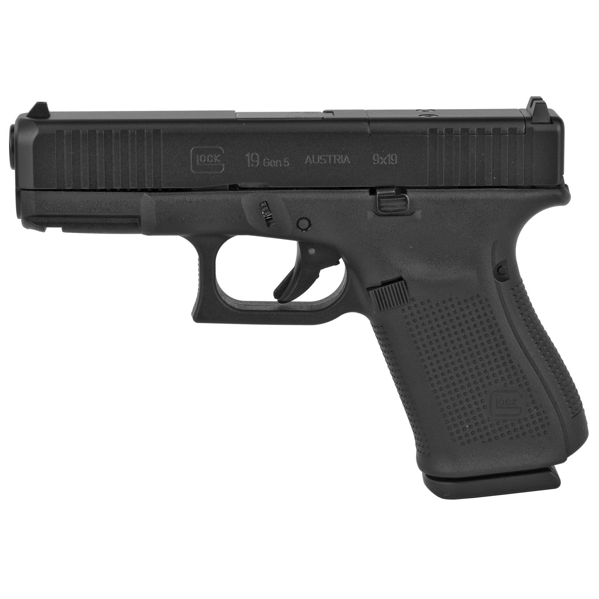 Glock 19 M.O.S. Gen5 Striker Fired 4.02″ 9mm 15rd Fixed Sights – Black