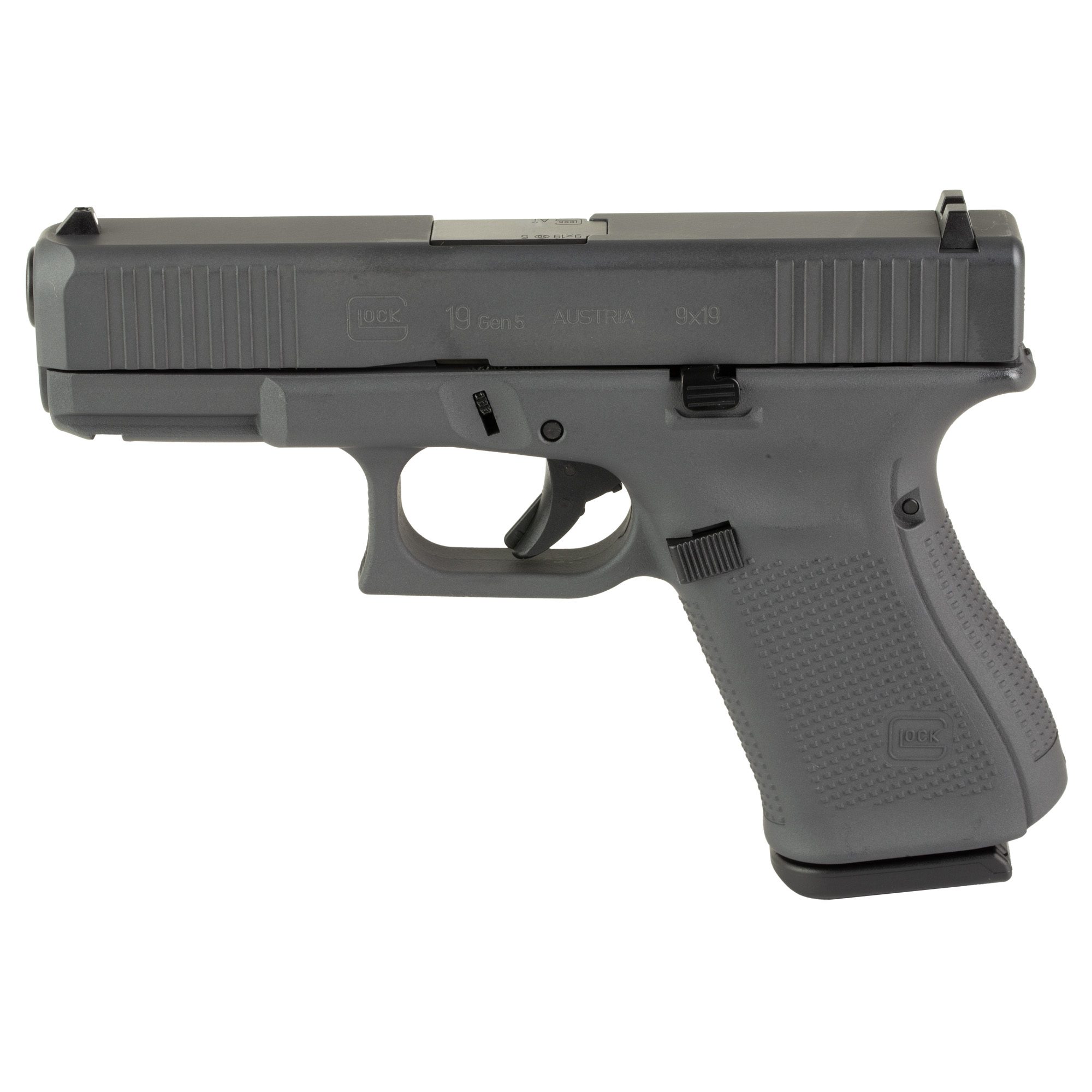 Glock 19 Gen5 Striker Fired 4.02″ 9mm 15rd Fixed Sights – Sniper Gray