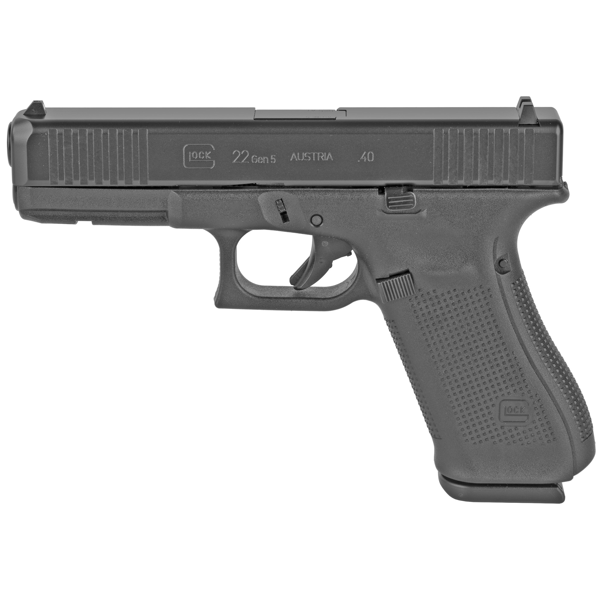 Glock 22 Gen5 Striker Fired 4.49″ 40 S&W 15rd Fixed Sights – Black