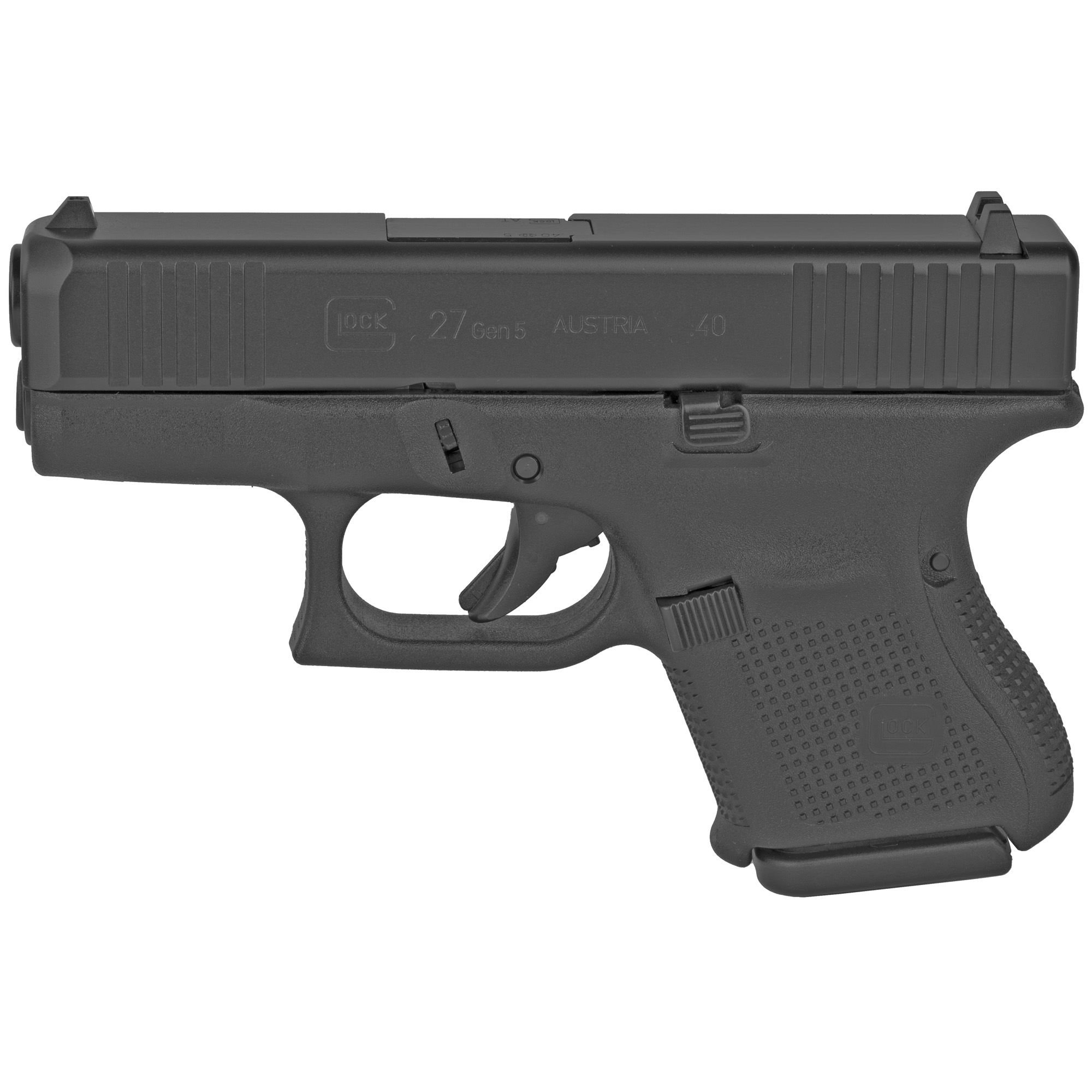 Glock 27 Gen5 Striker Fired 3.43″ 40 S&W 9rd Fixed Sights – Black