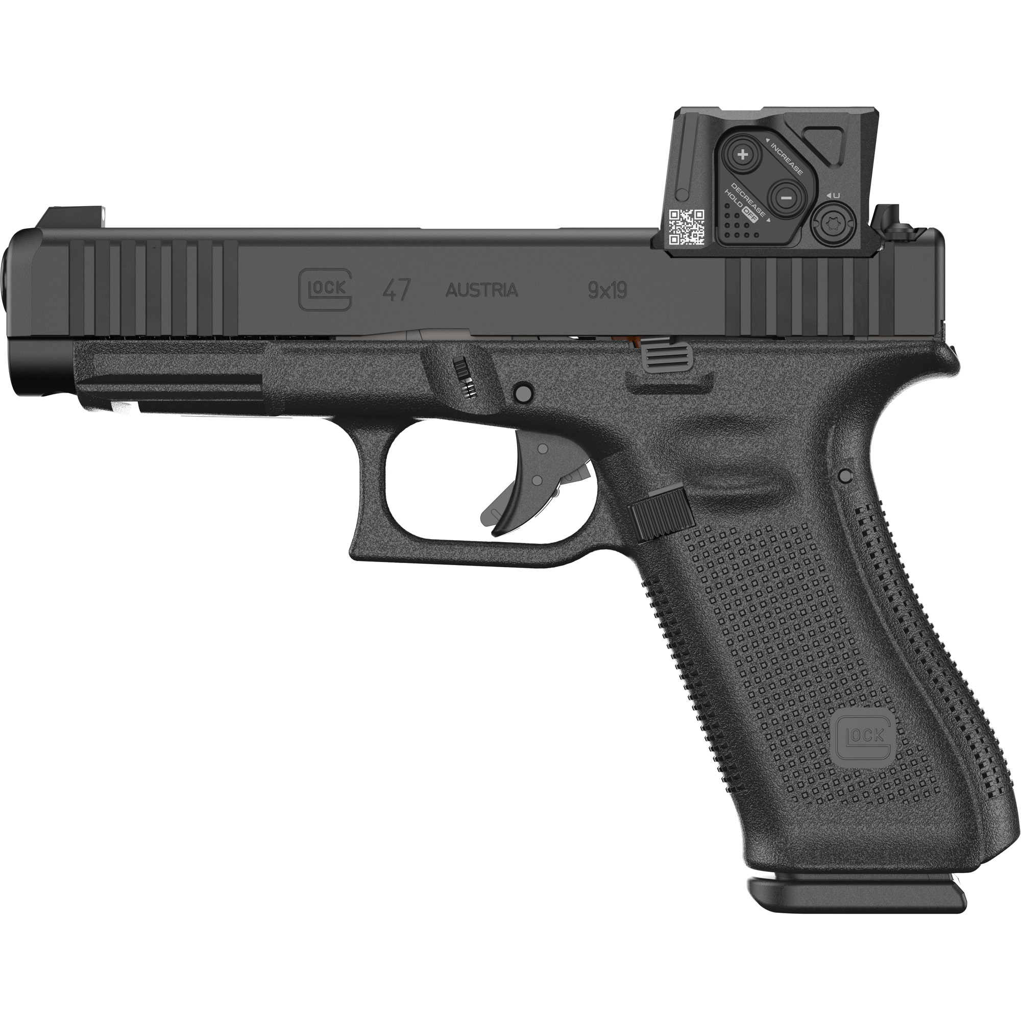 Glock 47 M.O.S. Gen5 Striker Fired 4.49″ 9mm 10rd Fixed Sights – Black