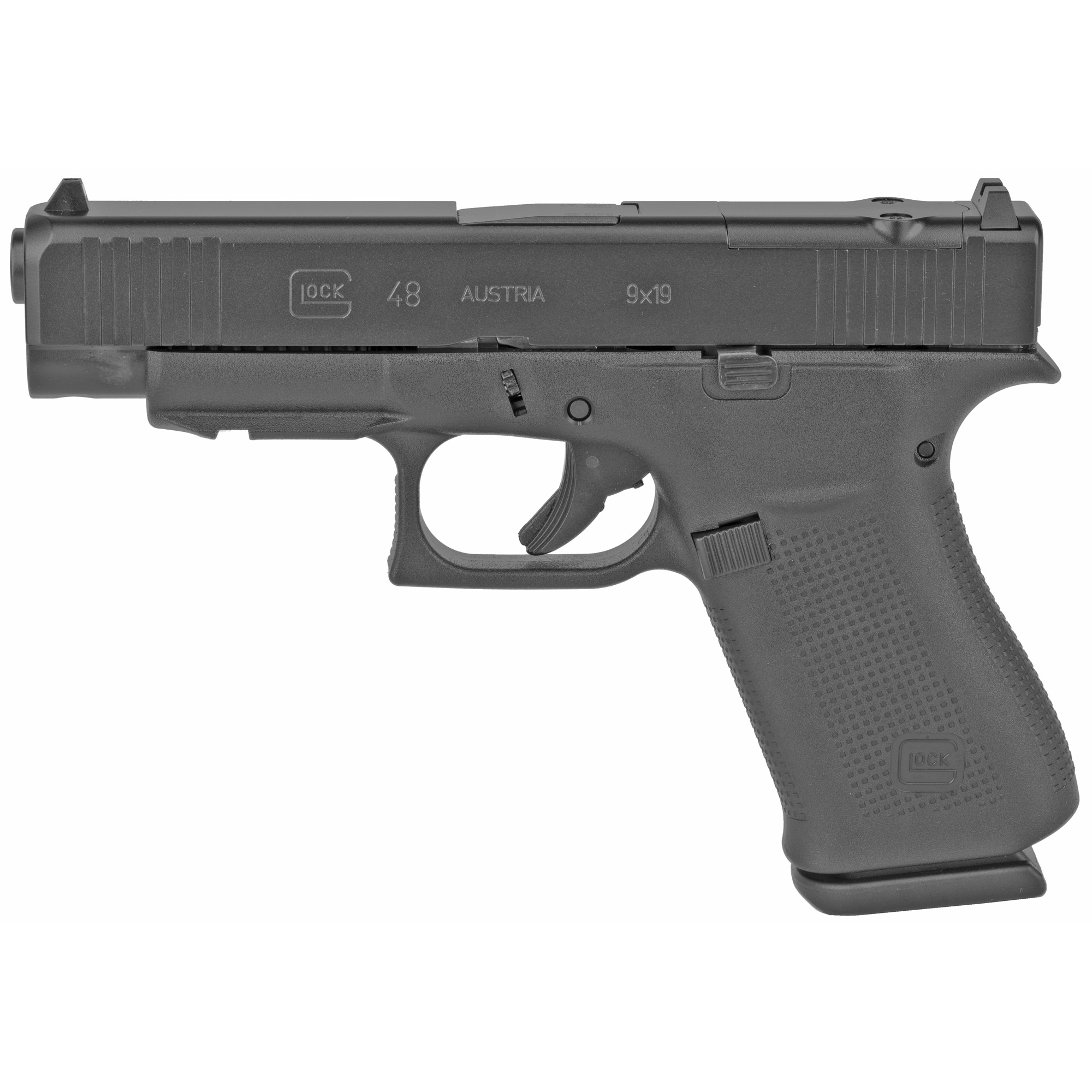 Glock 48 M.O.S Striker Fired 4.17″ 9mm 10rd Fixed Sights – Black