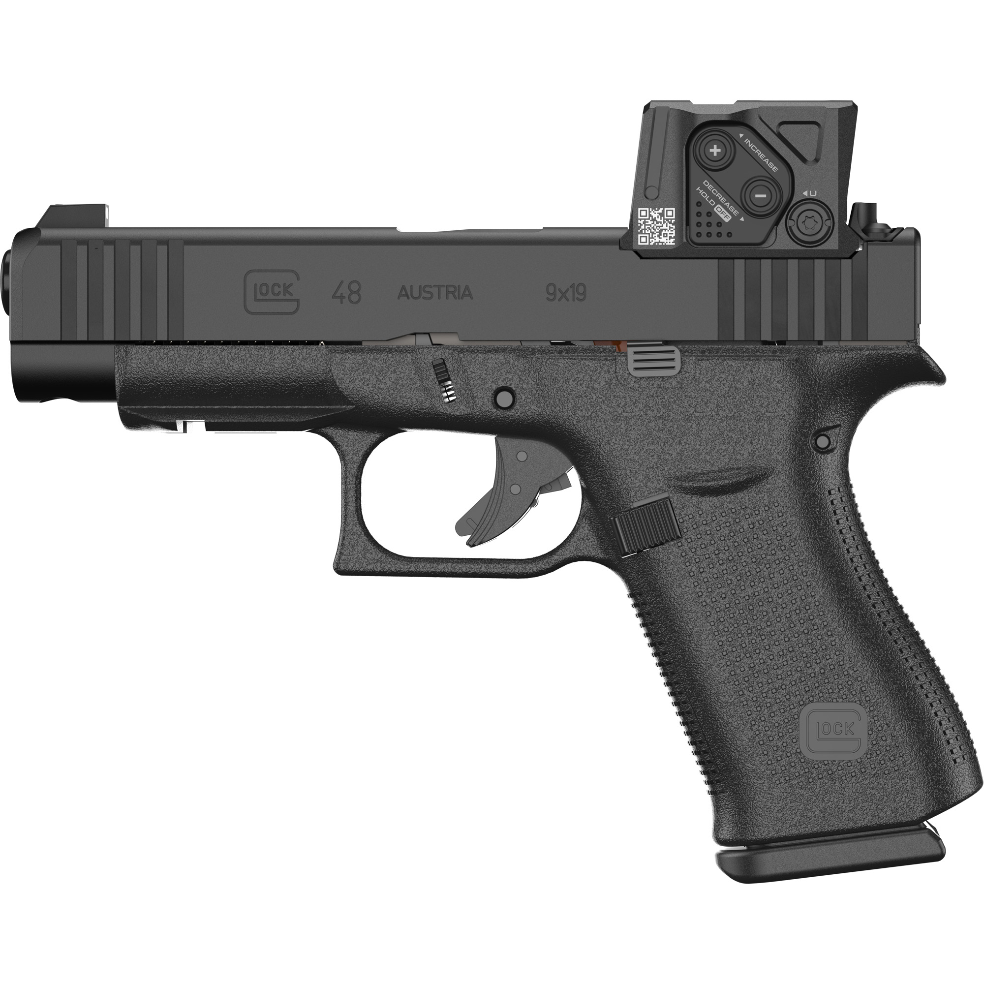 Glock 48 M.O.S. Striker Fired 4.17″ 9mm 10rd Fixed Sights – Black