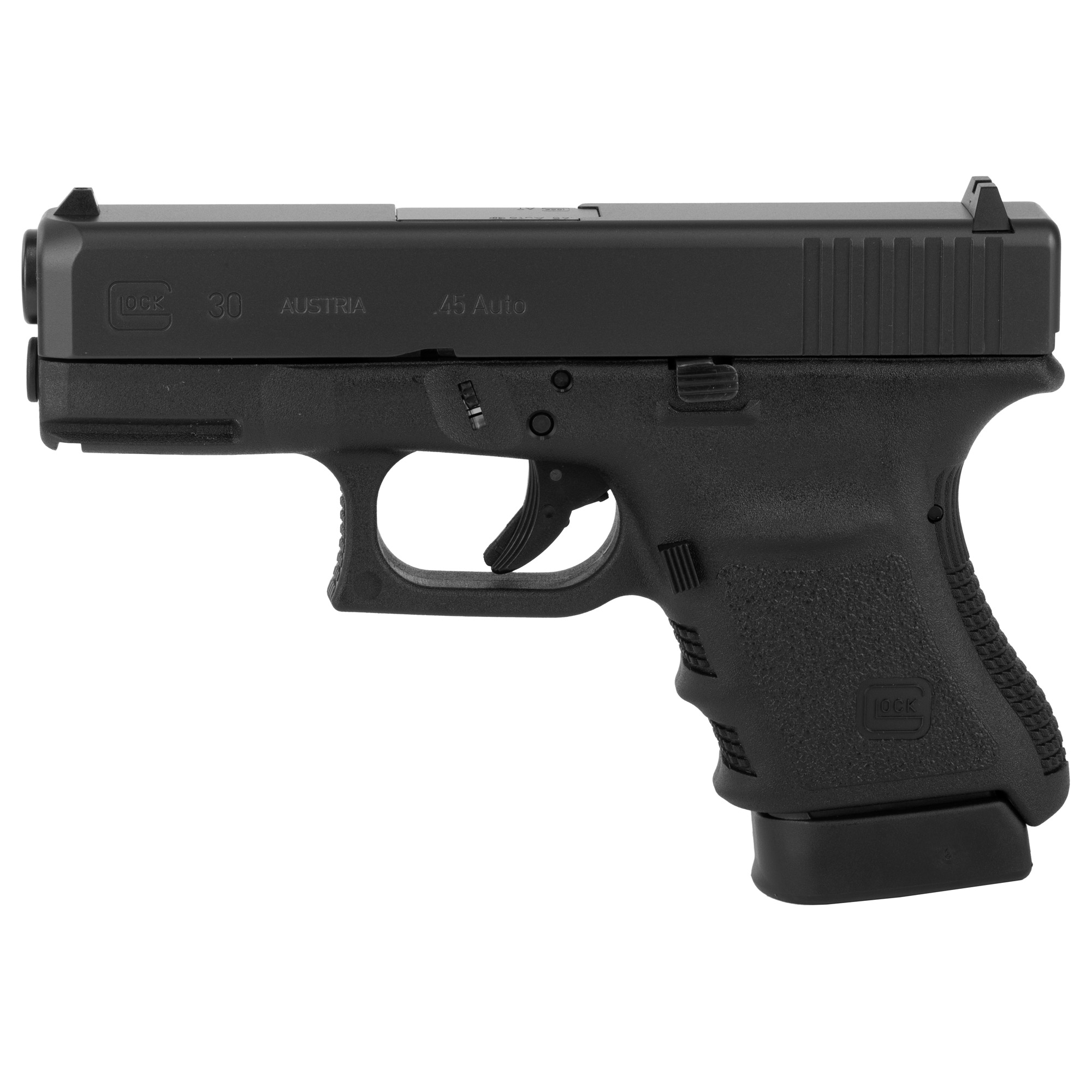 Glock 30SF Gen3 Striker Fired 3.78″ 45 ACP 10rd Fixed Sights – Black