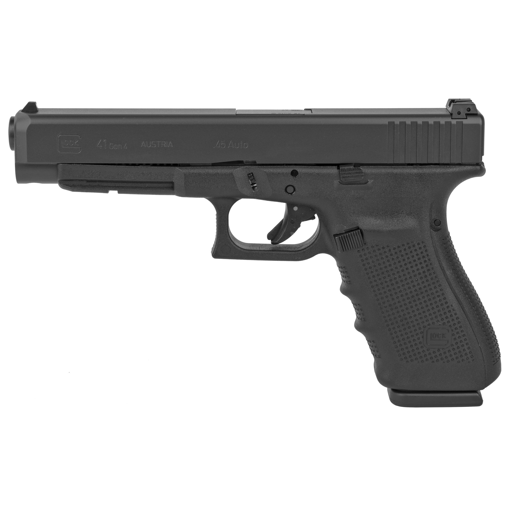 Glock 41 Gen4 Striker Fired 5.31″ 45 ACP 10rd Adjustable Sights – Black