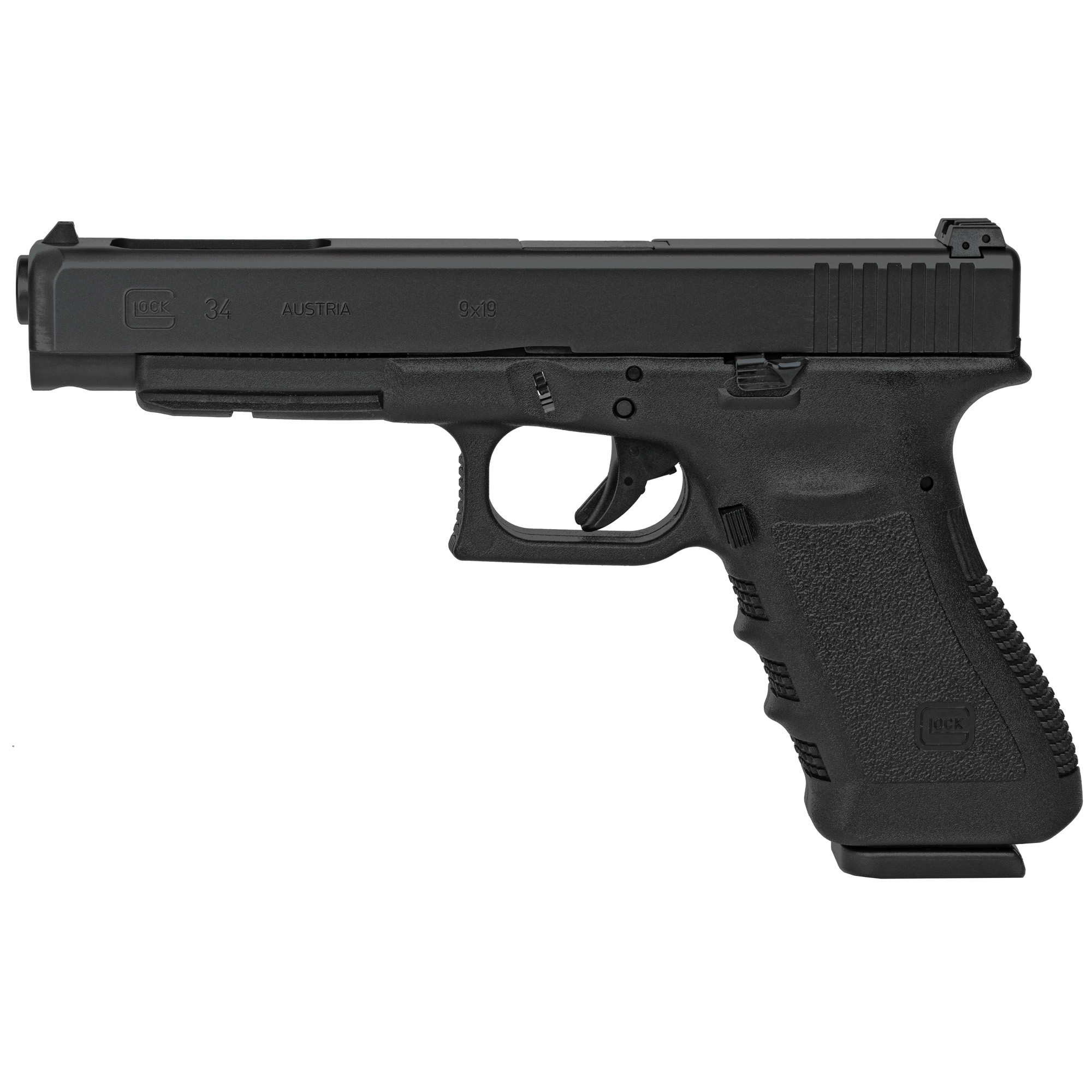 Glock 34 Gen3 Striker Fired 5.31″ 9mm 10rd Adjustable Sights – Black