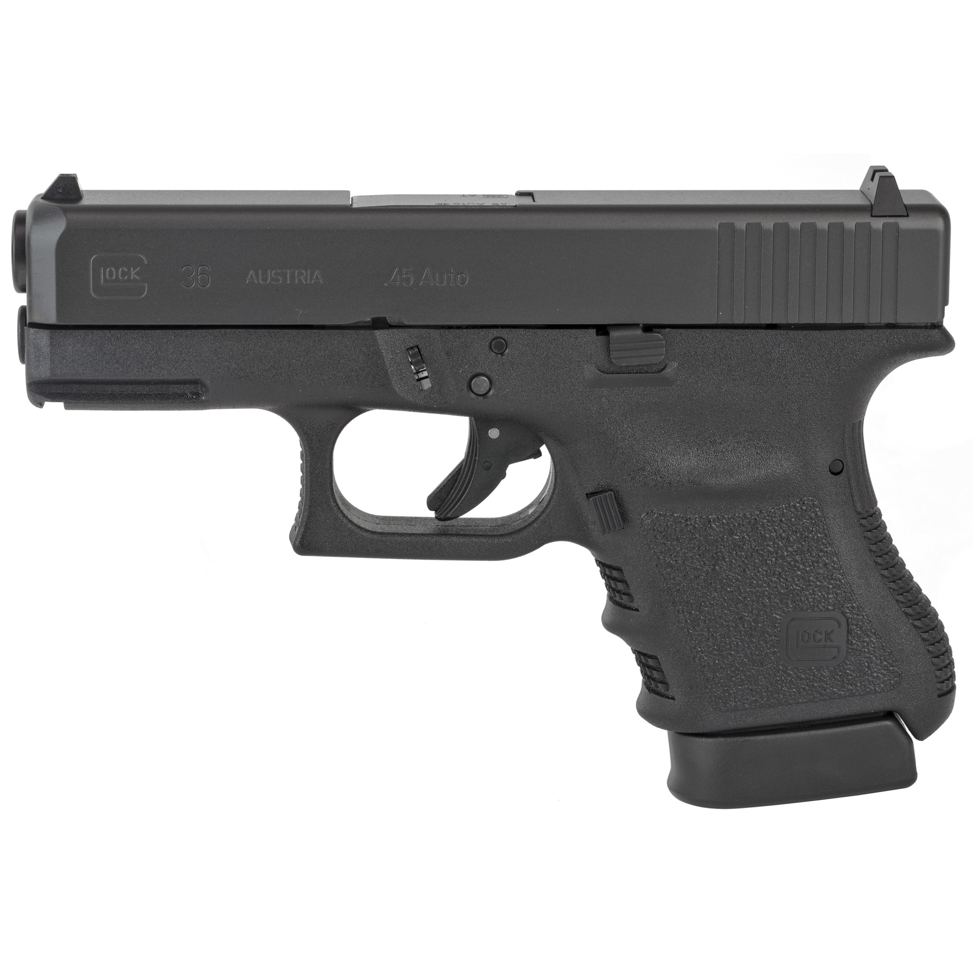 Glock 36 Gen3 Striker Fired 3.78″ 45 ACP 6rd Fixed Sights – Black