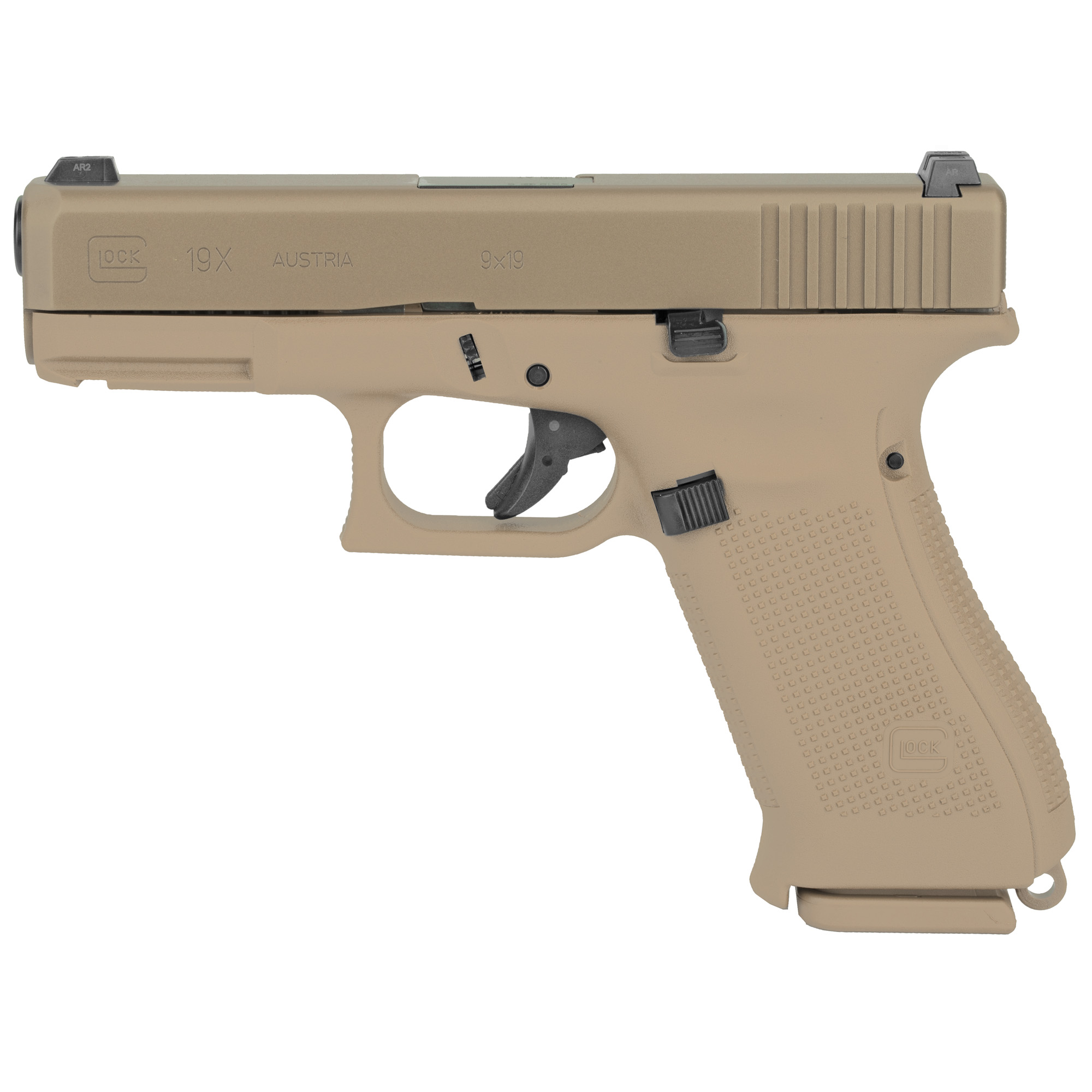 Glock 19X Striker Fired 4.02″ 9mm 19rd Glock Night Sights – Coyote