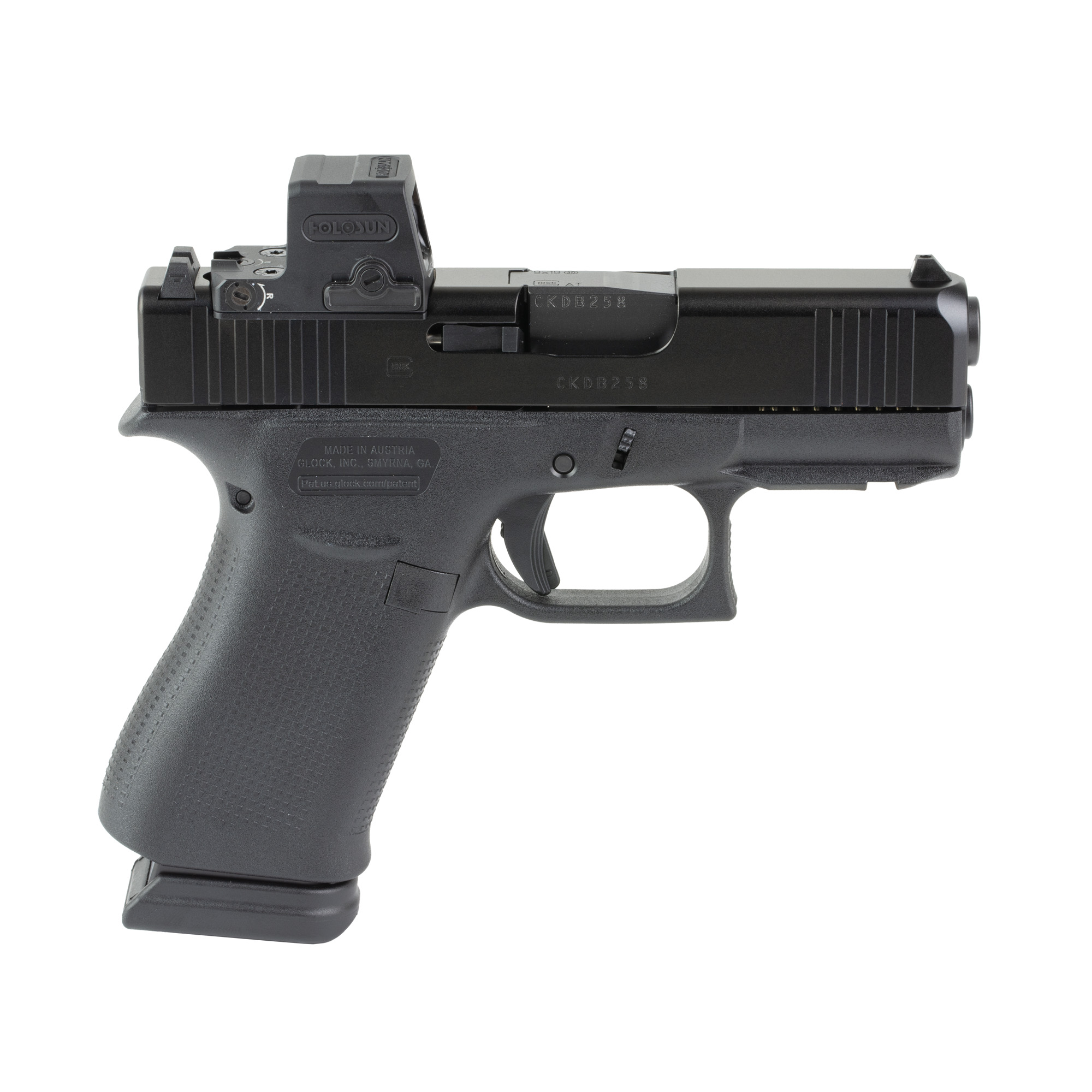 GLOCK 43X M.O.S Striker Fired 3.41" 9MM 15 Rounds Fixed Sights - Black-img-1