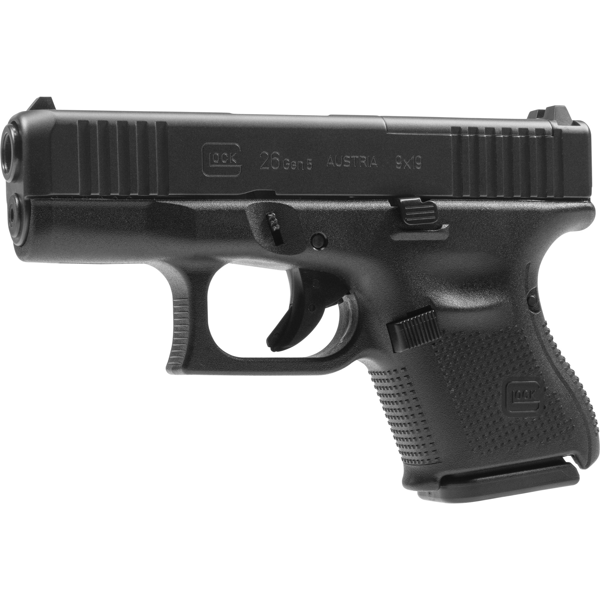 Glock 26 Gen5 Striker Fired 3.43″ 9mm 10rd Fixed Sights – Black