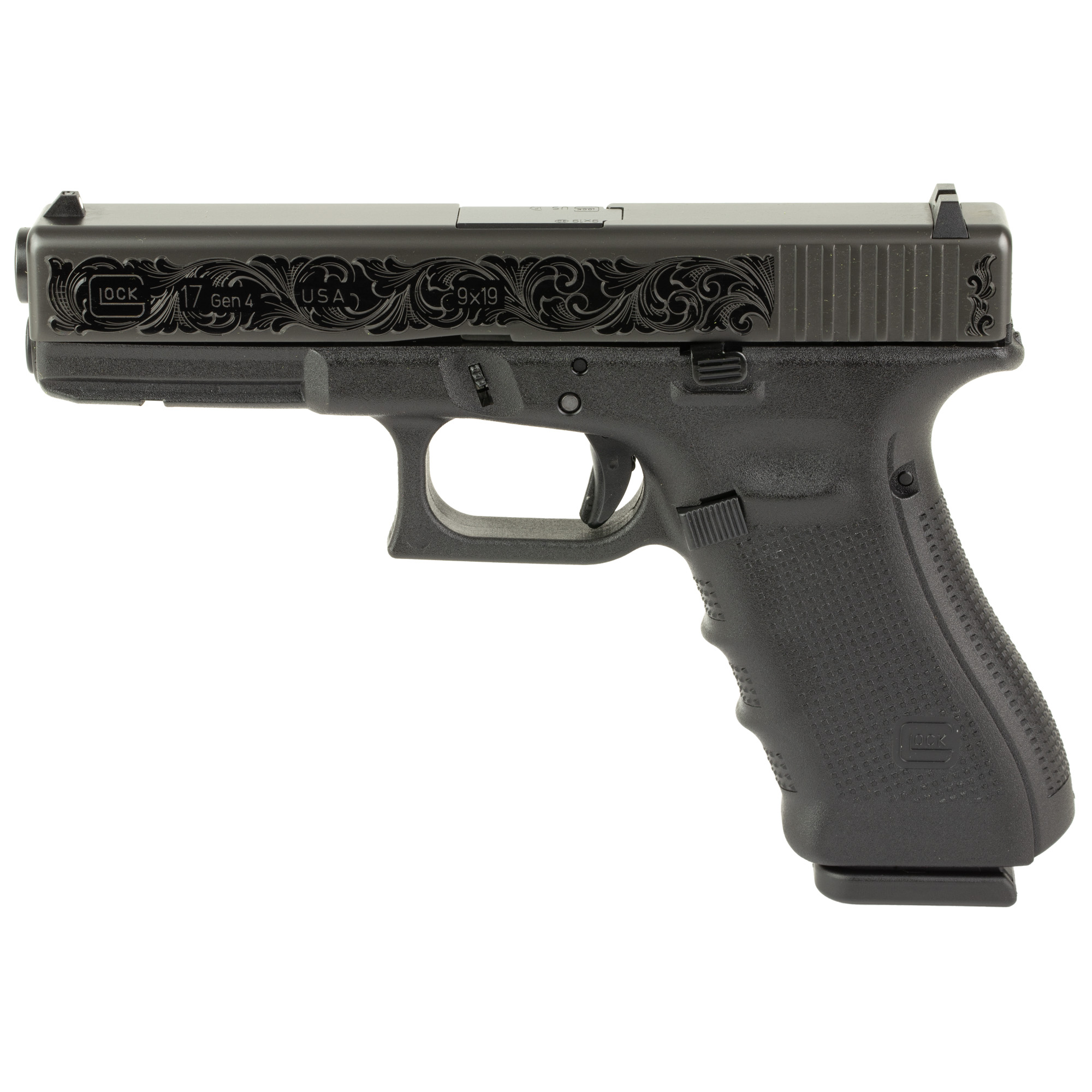 Glock 17 Gen4 Striker Fired 4.49″ 9mm 17rd Fixed Sights – Black