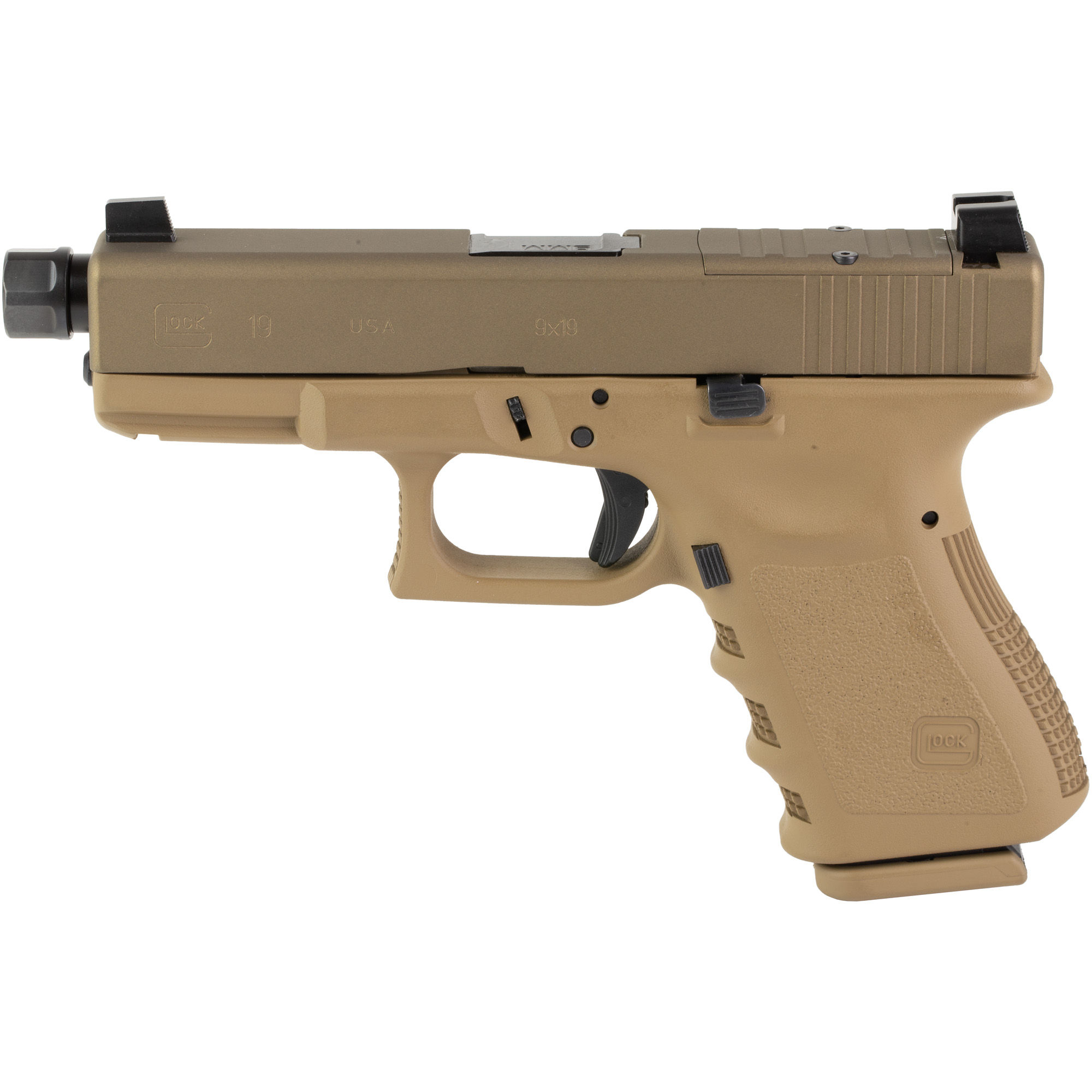 Glock 19OR Striker Fired 4.6″ 9mm 15rd Fixed Sights – Flat Dark Earth