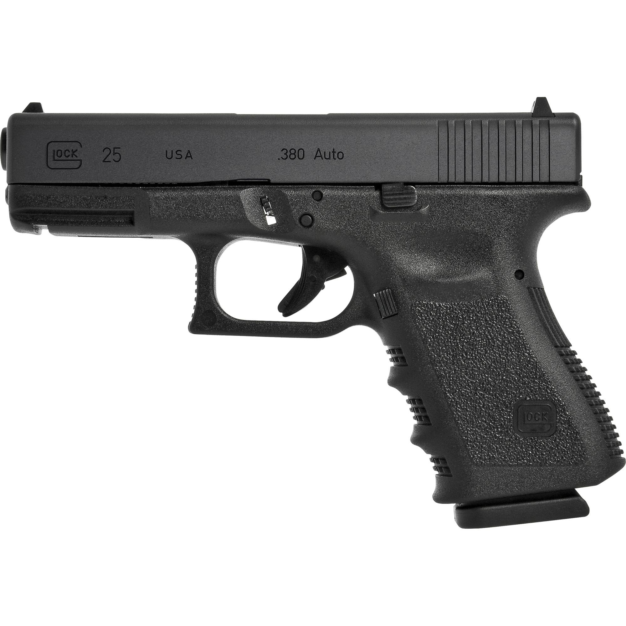 Glock 25 Gen3 Striker Fired 4.02″ 380 ACP 15rd Fixed Sights – Black