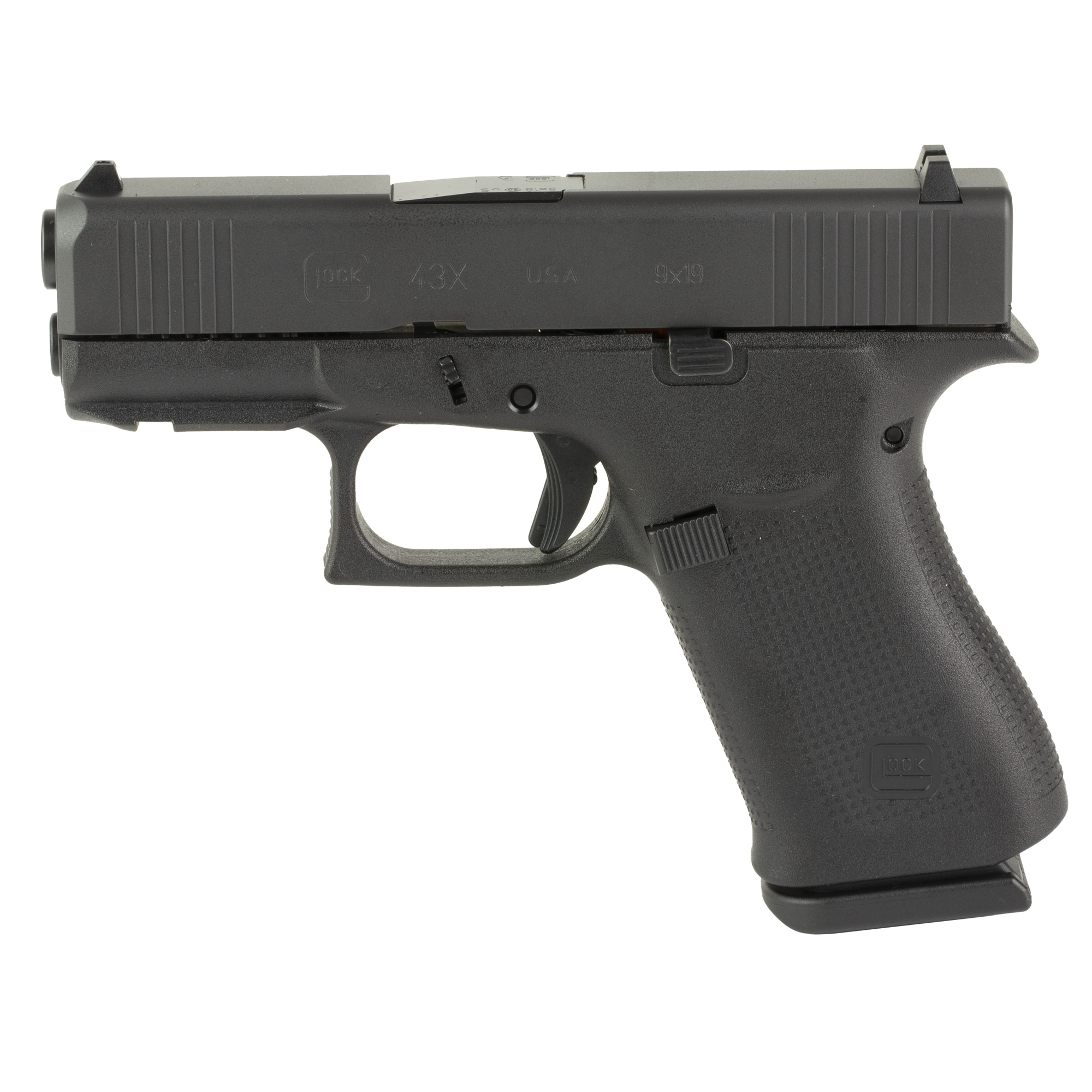 Glock 43X Striker Fired 3.41″ 9mm 10rd Fixed Sights – Black