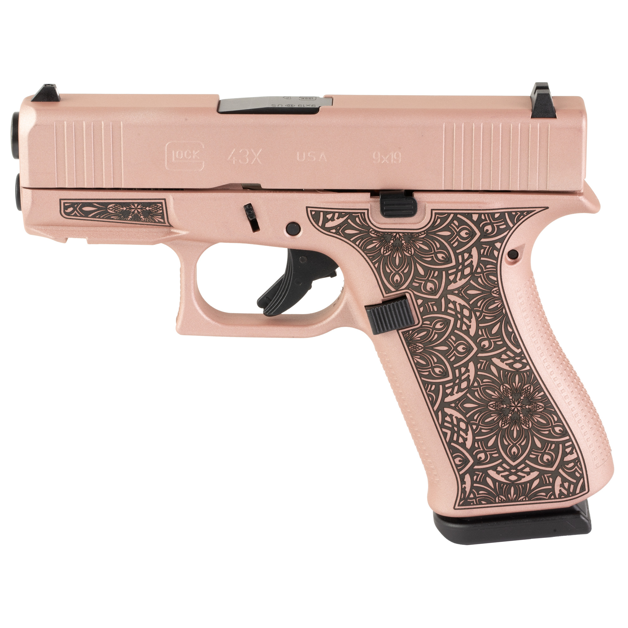 Glock 43X Striker Fired 3.41″ 9mm 10rd Fixed Sights – Rose Gold