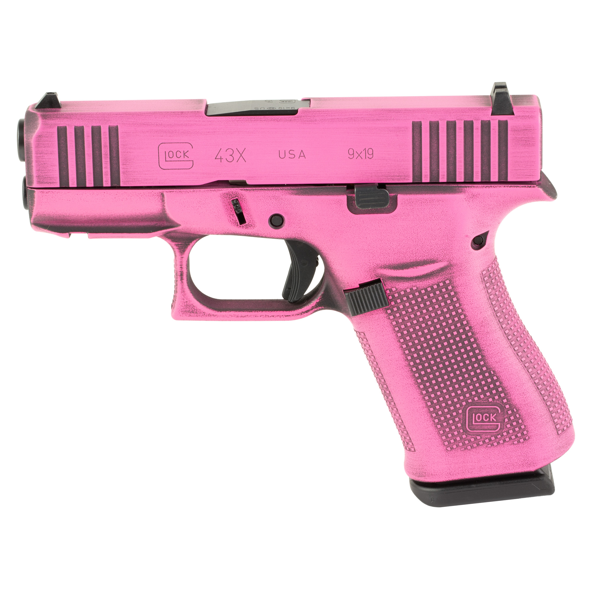 Glock 43X Striker Fired 3.41″ 9mm 10rd Fixed Sights – Pink