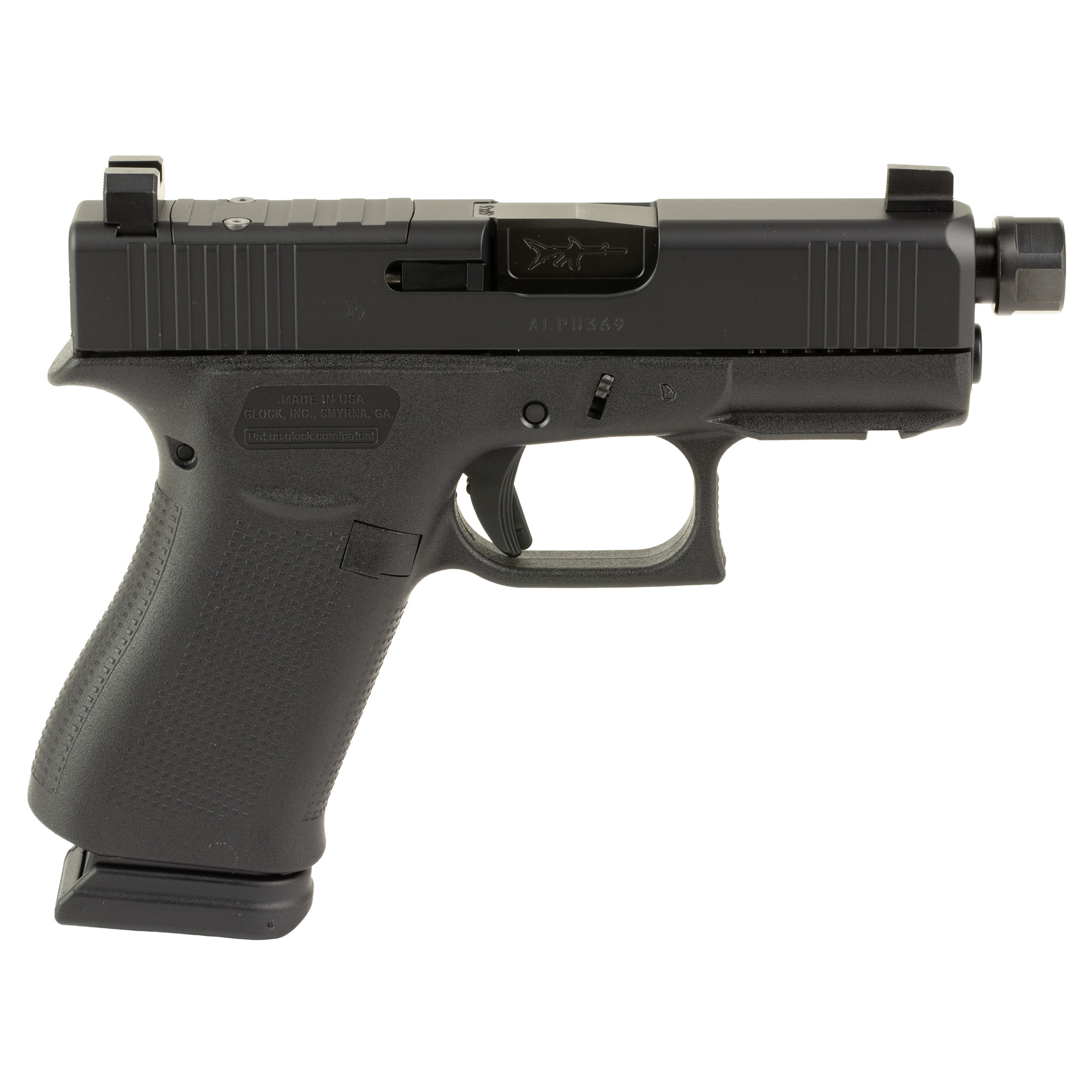 GLOCK 43X Striker Fired 3.92" 9MM 15 Rounds Suppressor Sights - Black-img-1