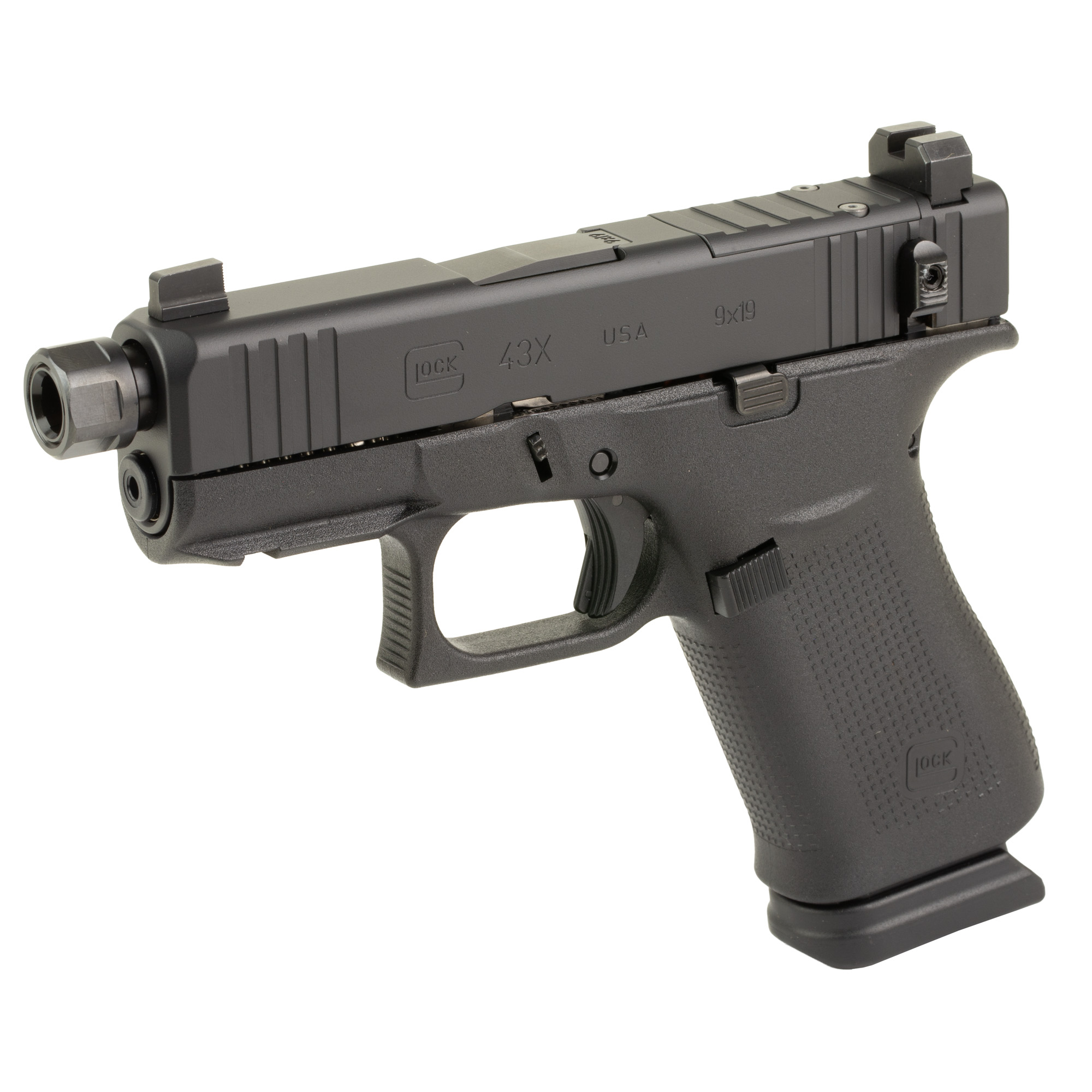 GLOCK 43X Striker Fired 3.92" 9MM 15 Rounds Suppressor Sights - Black-img-2