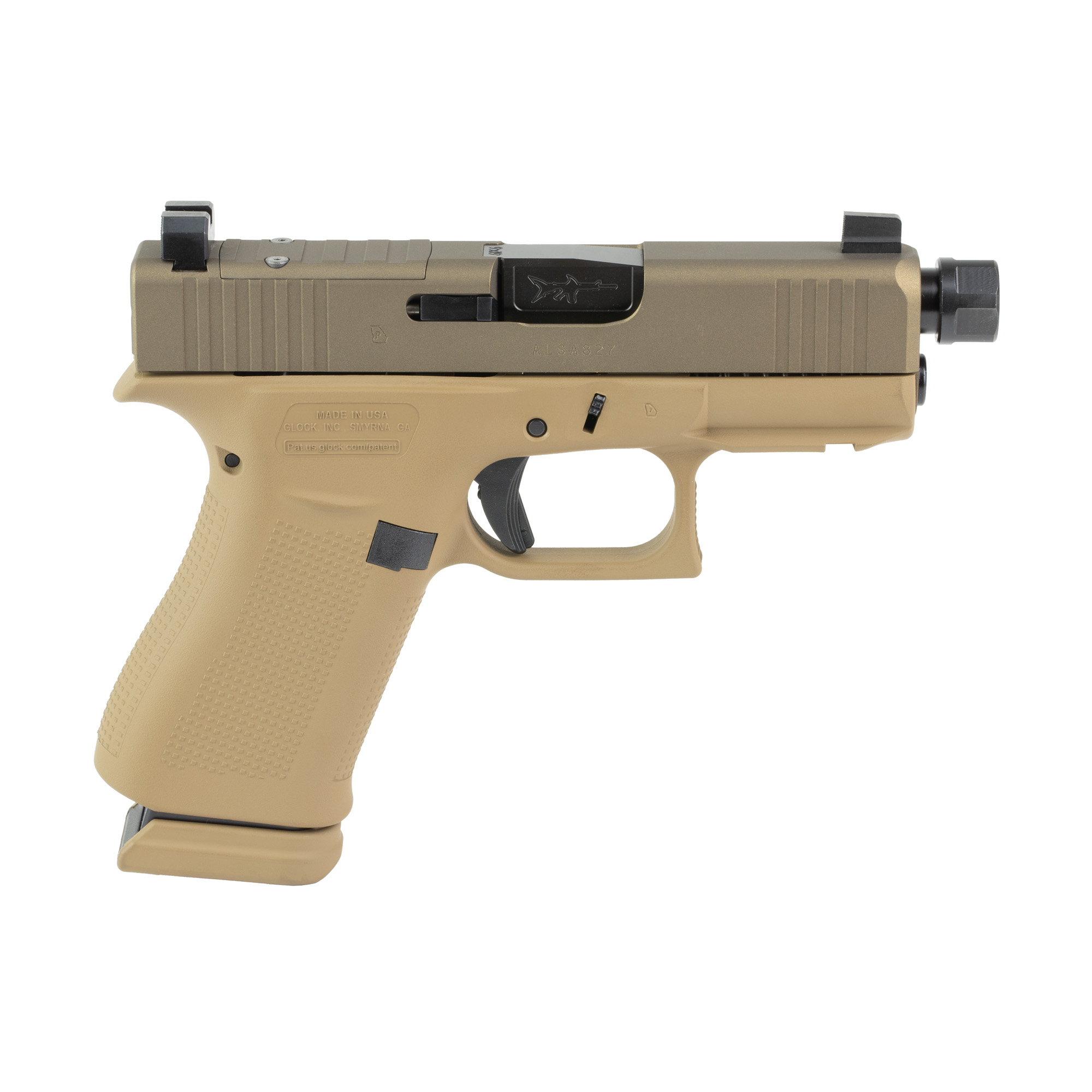 GLOCK 43X Striker Fired 3.41" 9MM 15 Rounds Suppressor Sights - Flat Dark E-img-1