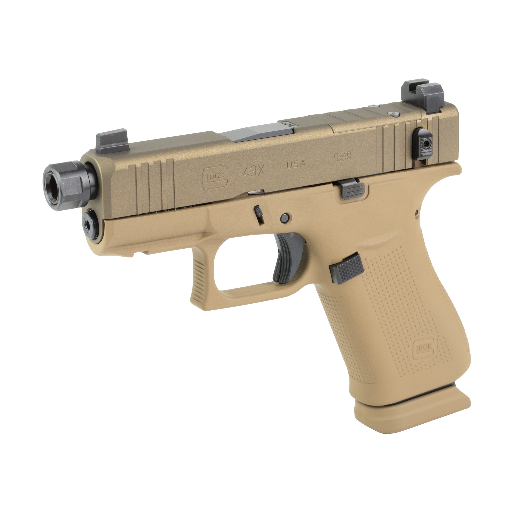 GLOCK 43X Striker Fired 3.41" 9MM 15 Rounds Suppressor Sights - Flat Dark E-img-2