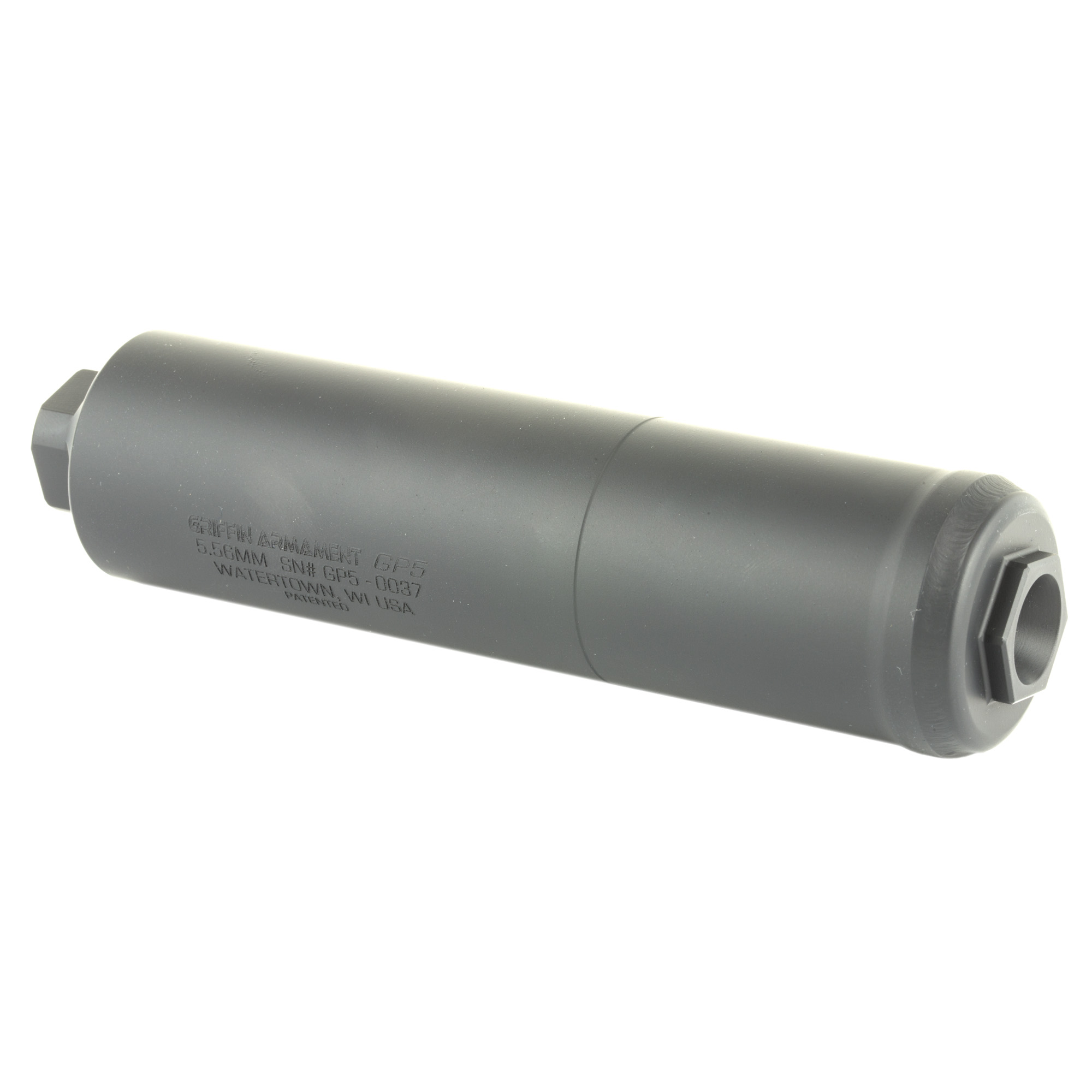 Griffin Armament GP5 Suppressor 5.56 NATO 17-4PH Stainless Steel – Black