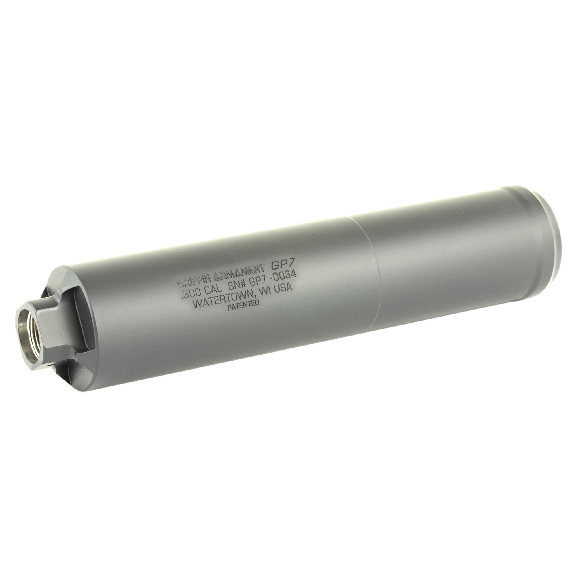 Griffin Armament GP7 Suppressor 300 Caliber 17-4PH Stainless Steel – Black